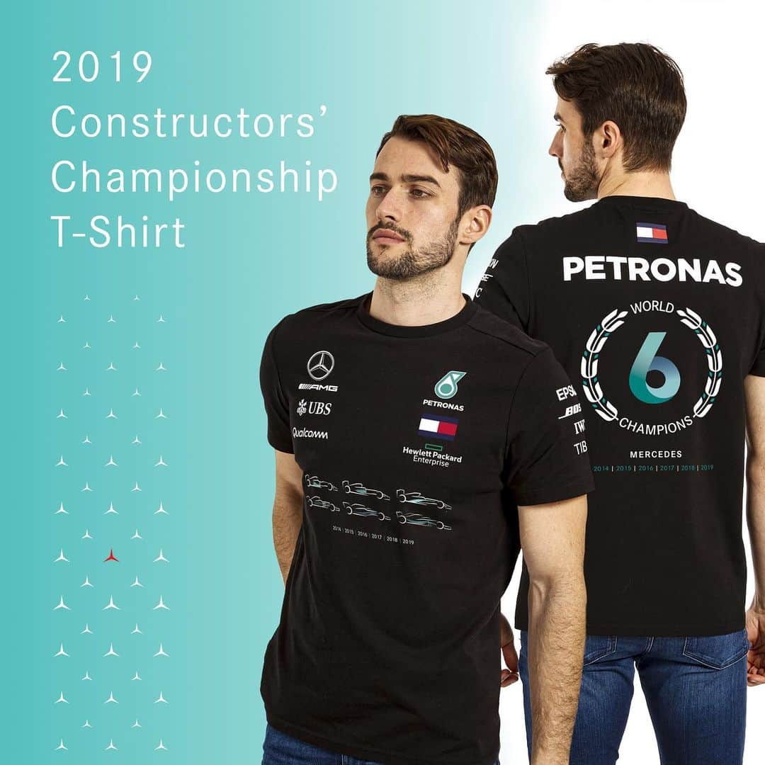 MERCEDES AMG PETRONASさんのインスタグラム写真 - (MERCEDES AMG PETRONASInstagram)「Isn’t it beautiful! 🏆🤩 Celebrate the joy of SIX with our 2019 @f1 Constructors’ Championship tee! Pre-order yours now. Link in bio 📲 •  #ATeamComeTrue #MercedesAMGF1 #MercedesAMG #F1 #PETRONASmotorsports #LH44 #VB77」10月18日 20時26分 - mercedesamgf1