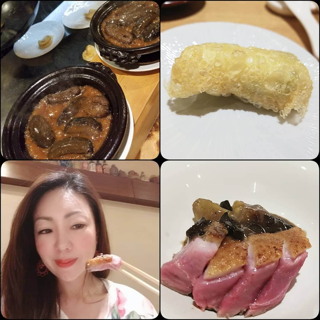 今堀恵理さんのインスタグラム写真 - (今堀恵理Instagram)「最近行った大阪の中国料理2軒 予約困難の『一碗水』南シェフの古典を元にした独特の世界観のお料理。この日はスペシャルに乾燥なまこ１人１個出たよ🎵シンプルだけど奥が深い  もう１軒は 『家全七福酒家 SEVENTH SON RESTAURANT （【旧店名】福臨門酒家)』最高級の広東料理 ディナーは高級だけどランチは比較的リーズナブルだよ。ここの飲茶が大好き  写真は １～5枚目は一碗水 6～10枚目は家全七福酒家  #家全七福酒家  #一碗水　#高級料理　#中国古典　#広東料理　#chainese #飲茶　#乾燥なまこ　#食べ歩き録　#robertcavalli #ロベルトカヴァリ　#SEVENTHSONRESTAURANT 　#大阪中華」10月19日 9時01分 - eriimahori