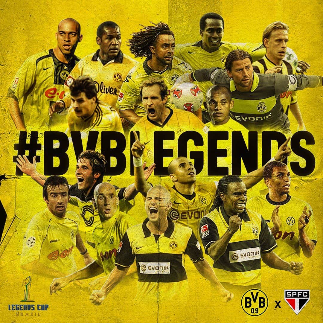 ボルシア・ドルトムントさんのインスタグラム写真 - (ボルシア・ドルトムントInstagram)「🤩 #BVBLegends go #Brasil! 🇧🇷 📆 Mark your calendar ❗️ December 15th 🆚 @fcbarcelona 🆚 @fcbayern 🆚 @saopaulofc  #LegendsCupBrasil #FutebolComoDeveSer」10月19日 2時00分 - bvb09