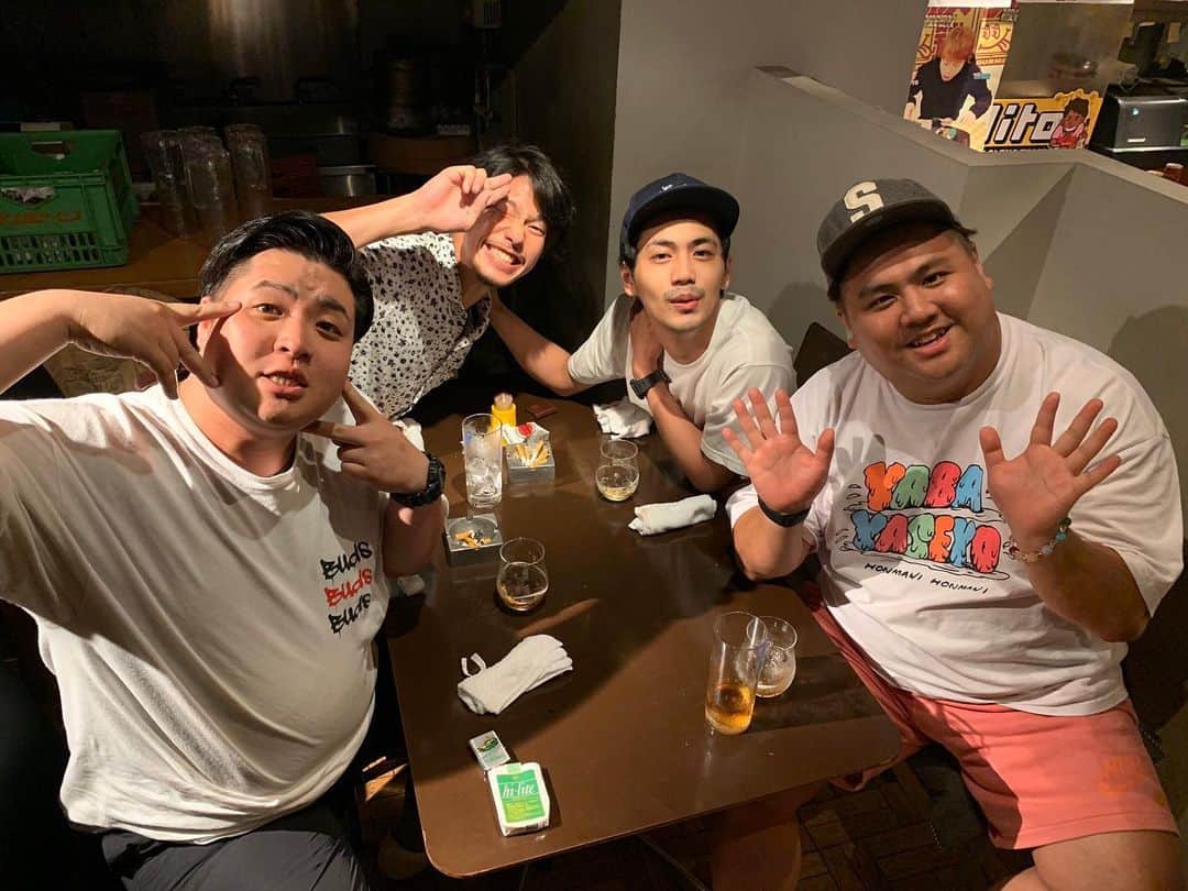 池田真一のインスタグラム：「【思い出】 ちからこぶ晃太朗、五臓六腑ソウタヤマモト、タイムキーパー安土とてげてげ！」