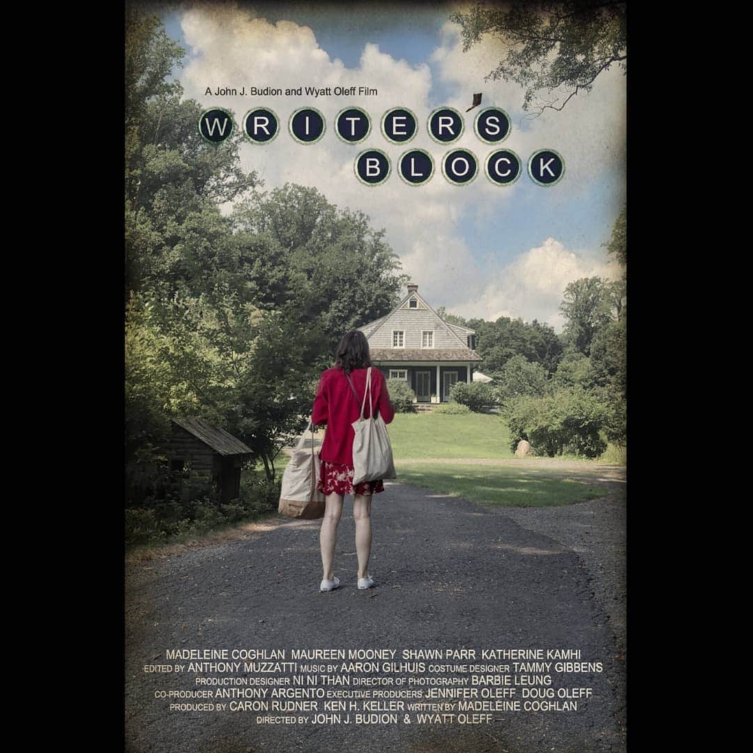 ワイヤット・オレフのインスタグラム：「Hey guys! This is a poster for a movie that I co-directed with a good buddy of mine, @johnjbudion called Writer's Block! It's a psychological thriller about a girl tuning out the world to focus on her creative efforts. It's not available anywhere quite yet, but stay tuned for more info in the future!」
