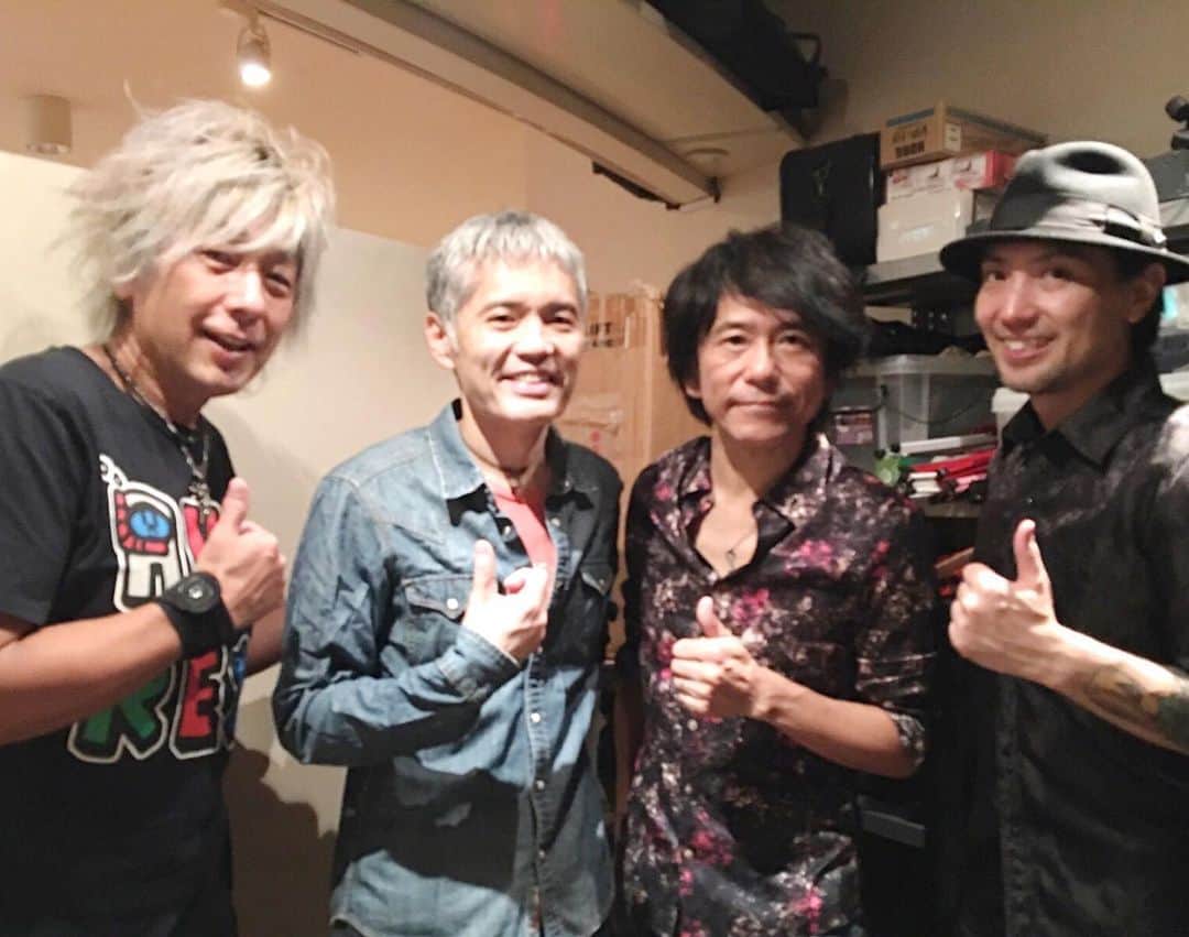JIGEN のインスタグラム：「昨夜は米川英之さんのライブに初参加！米川さん(Gt,Vo)、新澤健一郎さん(Key)、Cherryさん(Dr)との演奏は最高に楽しくて、ベース弾きながらニヤニヤが止まらない、素晴らしい時間でした！本当にありがとうございます！」
