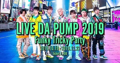 KIMI さんのインスタグラム写真 - (KIMI Instagram)「いよいよ本日から14カ所20公演の全国ツアー LIVE DA PUMP 2019 「FUNKY TRICKY PARTY」が開幕します。 念願の初めての全国ツアー、メンバー7人とスタッフの皆様、そしてDA PUMPを応援してくれる皆様と共に、全力で楽しみたいと思います‼️押忍  各会場でラッピングバスも停車してますので、是非記念撮影してくださいね👍」10月19日 11時42分 - kimi_da_pump