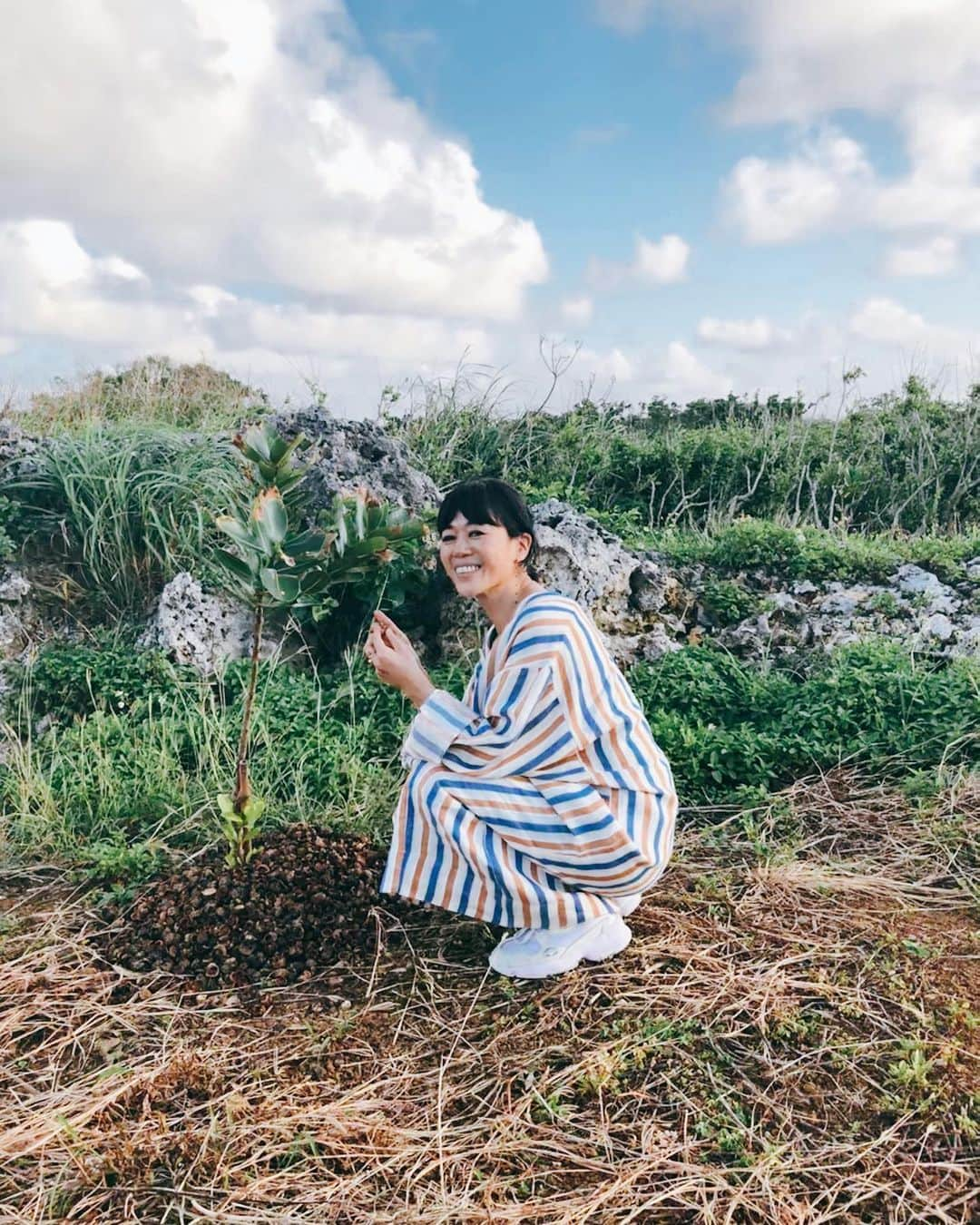 早坂香須子さんのインスタグラム写真 - (早坂香須子Instagram)「池間島に来たのは、ネロリラボタニカのミスト以外の処方には必ず入れているタマヌオイルに出会うため。  10年以上前にハワイで紫外線アレルギーが出てしまい、毛穴から血が滲むほど炎症をたった1週間で治してくれたタマヌオイルは、ネロリラボタニカを作る時に絶対に外せない植物でした。  ここ、池間島で街路樹や防風林として利用されてきたヤラブ（タマヌ）を、島の産業にして雇用を産みたいと”ヤラブの木”を立ち上げた三輪さんご夫妻。  今年5月に唐津で開催された @hanamarche_beauty で出逢い、やっとここに来ることができました。  現在海外産に頼っているタマヌオイル。ネロリラボタニカではこのお二人が島民のみなさんと大切に作っている素晴らしいオイルに切り替えていきます。  #nerolilabotanica  #ネロリラボタニカ  #ヤラブの木 #池間島 #タマヌオイル」10月19日 11時45分 - kazukovalentine