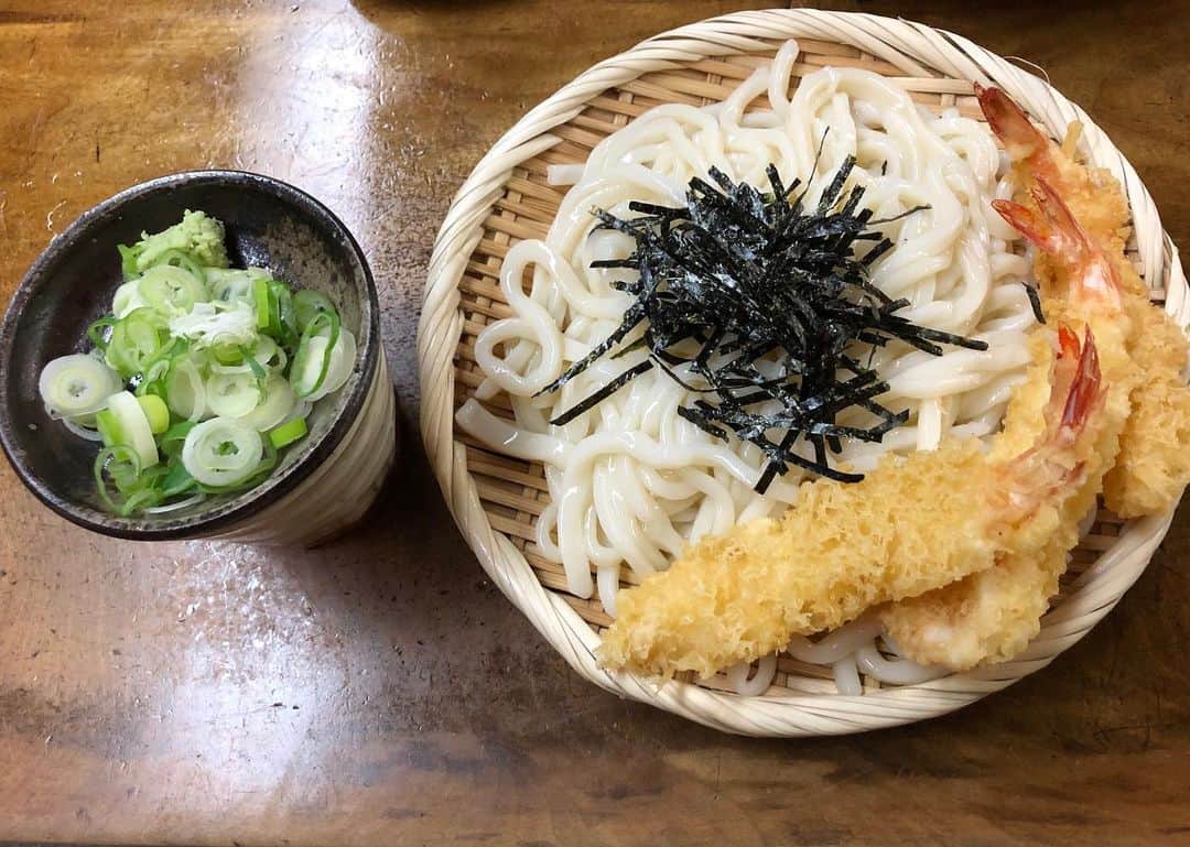 斎藤ノブのインスタグラム：「#富山 #鶴喜 #天ざるうどん #ランチ」