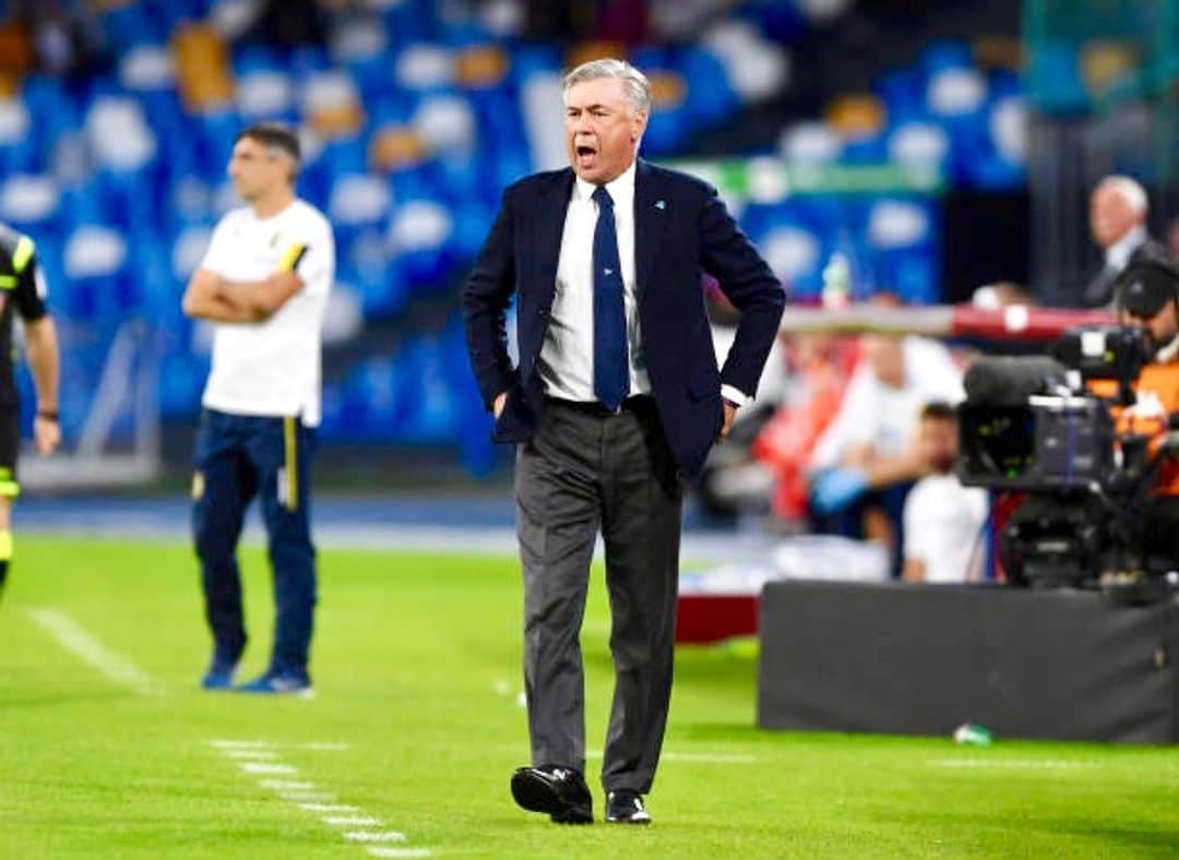 カルロ・アンチェロッティのインスタグラム：「Ottimo risultato! La squadra ha dimostrato carattere e solidità. #forzanapolisempre  Great Result. The team showed personality and looked solid.」