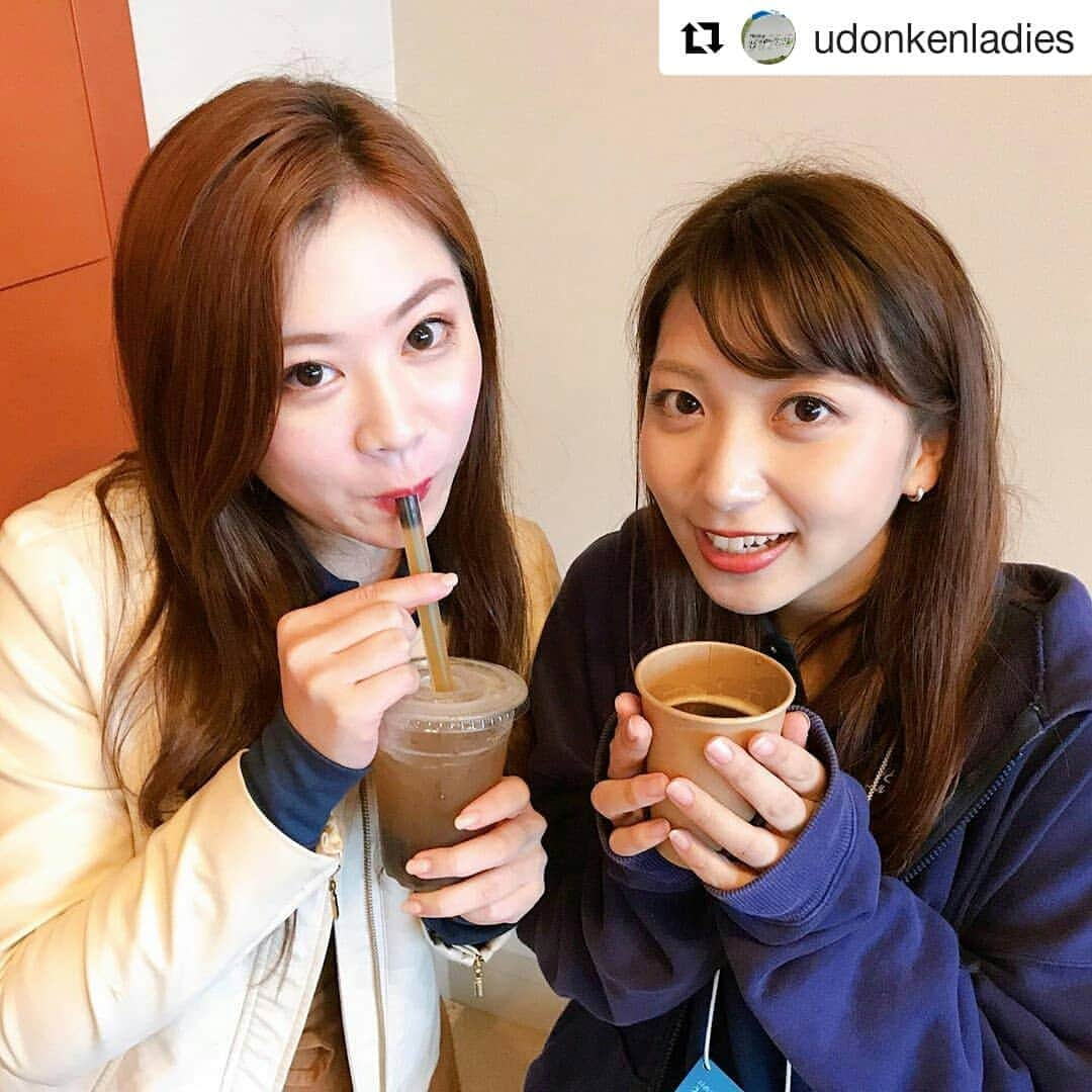 岡山放送さんのインスタグラム写真 - (岡山放送Instagram)「#Repost @udonkenladies (@get_repost) ・・・ ギャラリープラザ グルメ情報😊 左、北村アナはタピオカ冬瓜檸檬ティー🥤右、今川アナは丸蛸ホットコーヒー☕️ ただ今休憩中です🐥  #うどん県レディース #日台交流 #lpga #tlpga #ohk #まんのう町 #香川県 #今川菜緒  #北村麗 #タピオカ #台湾タンパオ #ホットコーヒー #丸蛸 #堀ちゃんのホットコーヒーは旨いです ↑この堀ちゃんは#堀靖英 アナの事ではありません」10月19日 21時07分 - ohk_official