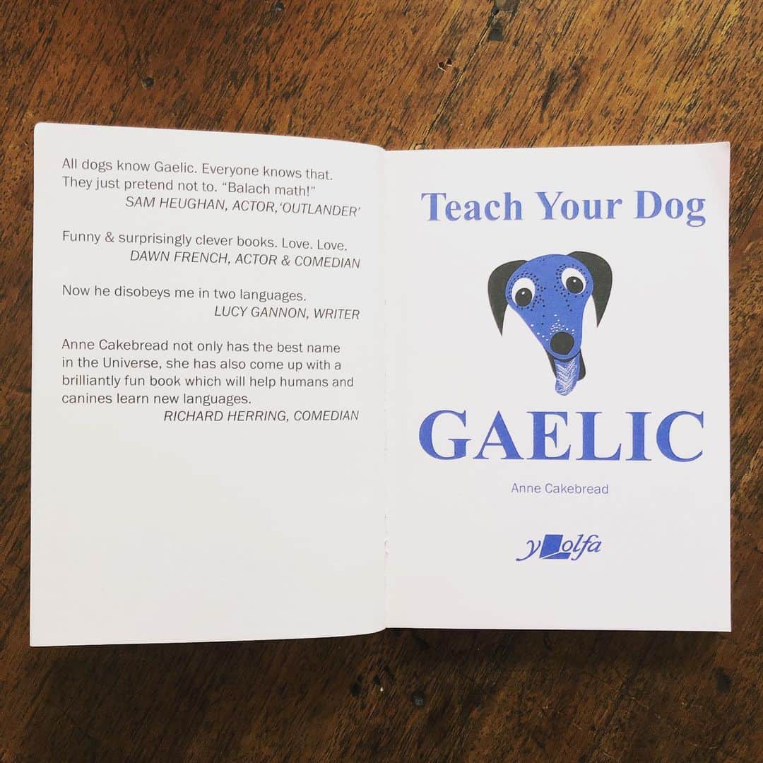サム・ヒューアンさんのインスタグラム写真 - (サム・ヒューアンInstagram)「Teach your Dog Gaelic! Fun and useful wee book, now you can practise with your dog!!! “Balach math!” By Anne Cakebread」10月20日 0時03分 - samheughan