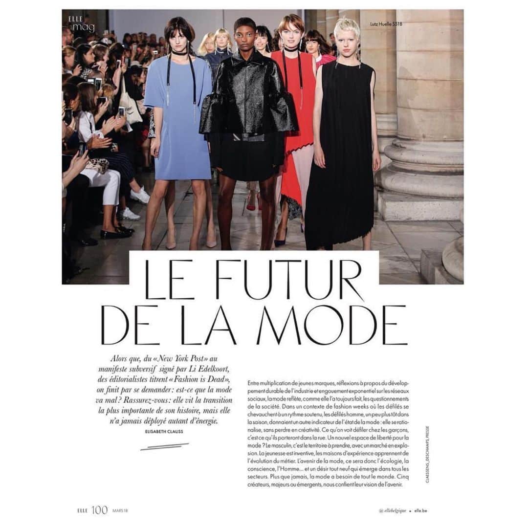 ルッツさんのインスタグラム写真 - (ルッツInstagram)「The Future of Fashion by @elisabethclauss in  Thank you @elisabethclauss #lutzhuelle #ellebelgique @davidballu @ellebelgique」11月17日 22時52分 - lutz_huelle_paris