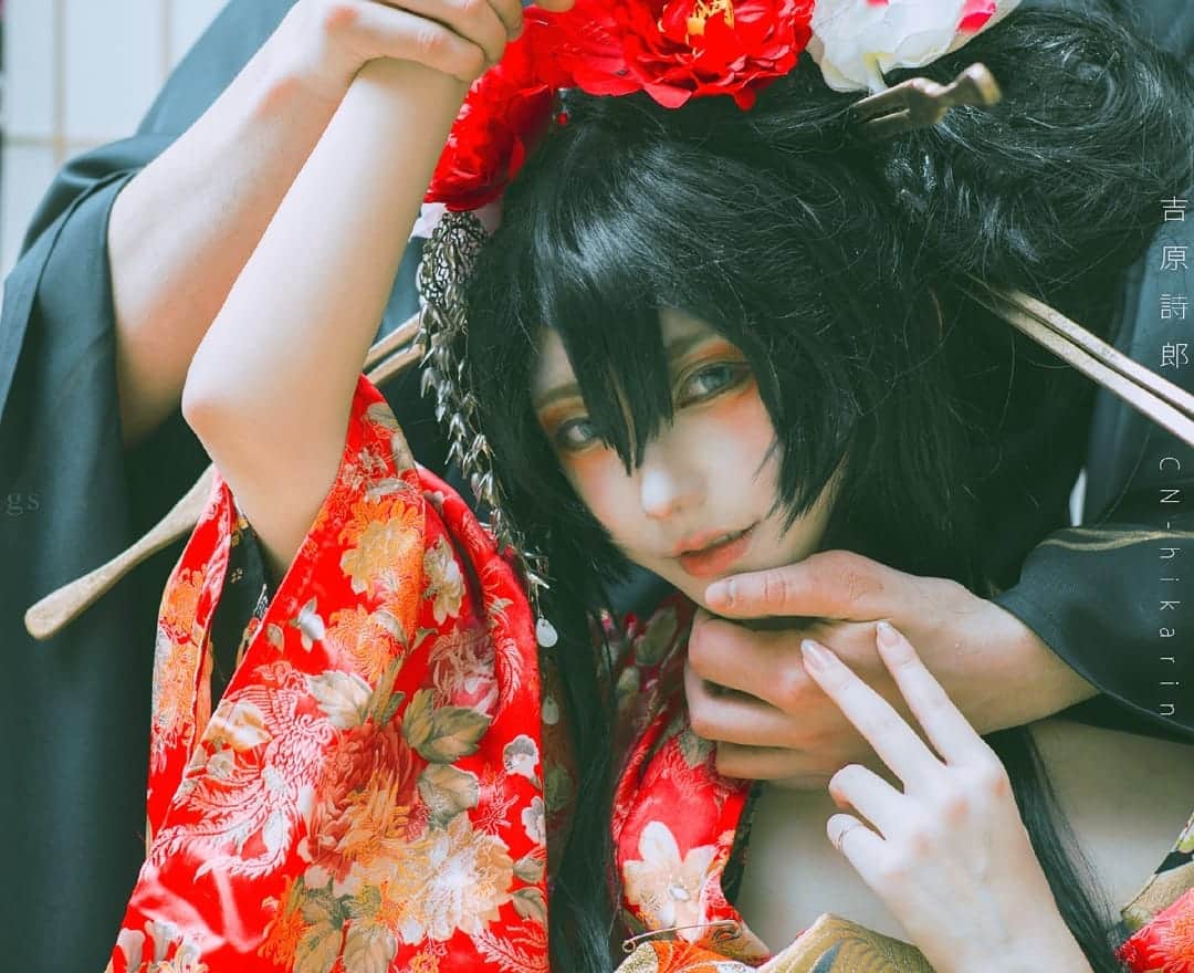 ひかりんのインスタグラム：「Huge throwback to Adekan [ yoshiwara Shirou ] ⛩️ Thanks @lostdumplings for these photos they have always been my personal favorite ❤️ #adekan #cosplay #geisha #maiko」