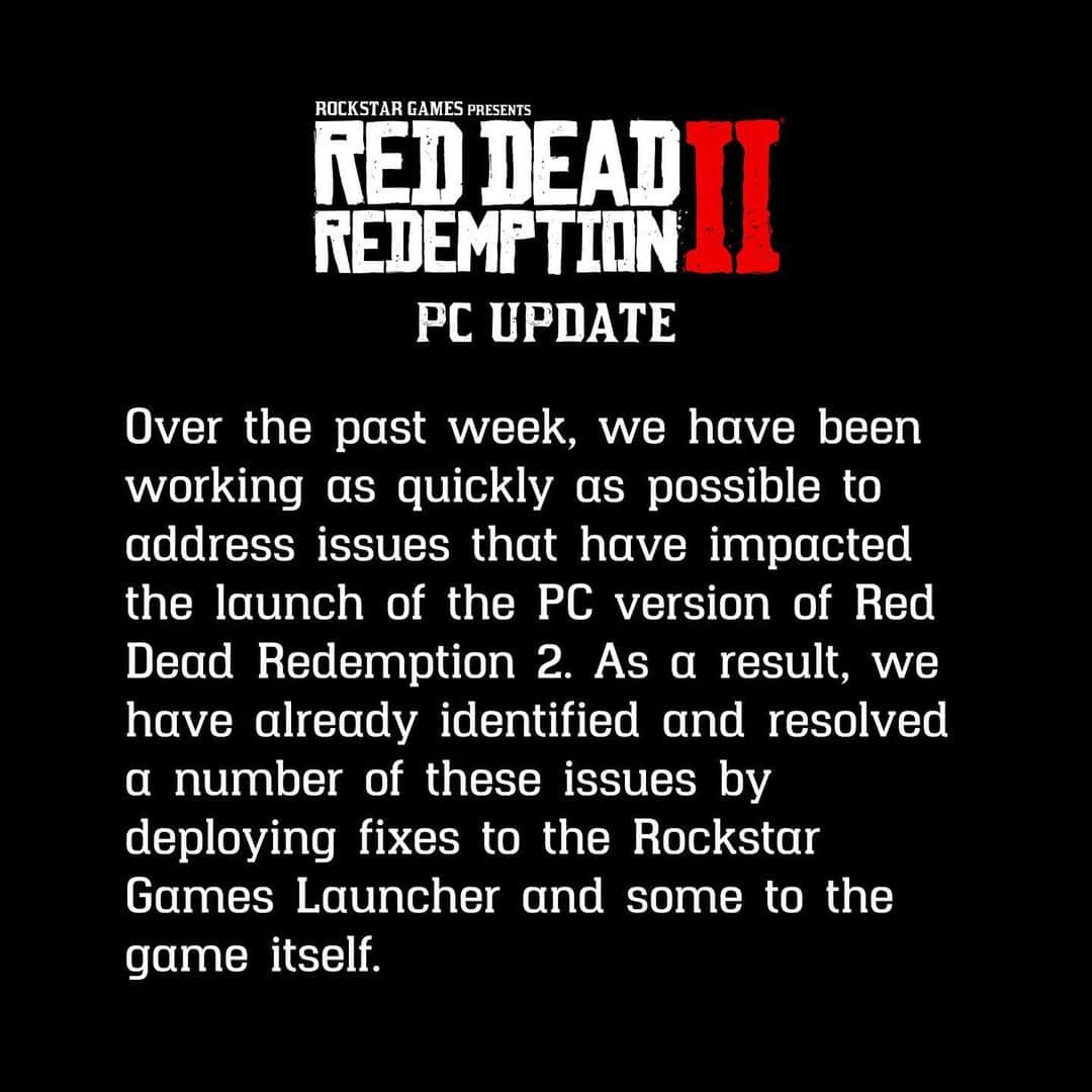 ロックスター・ゲームズさんのインスタグラム写真 - (ロックスター・ゲームズInstagram)「Red Dead Redemption 2 PC Update」11月14日 2時38分 - rockstargames