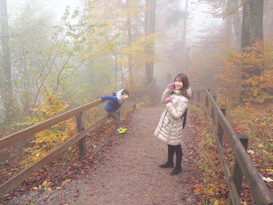 権田裕美さんのインスタグラム写真 - (権田裕美Instagram)「. チューリッヒを一望するべく山を登り。 結構歩いたかな？ 凍えながらついた山頂。 って？？霧かーーーーーーぃ！！(笑) . 思わず歌っちゃった キリキリマイキリキリマイ♫ って。同世代の人(わかる人)ーーー？🙋‍♀️ . . #スイス旅行#ユトリベルク#Uetliberg #母息子2人旅#チューリッヒ#チューリッヒ旅行#Zurich#switzerland#Swiss#🇨🇭」11月14日 6時15分 - yumigonda