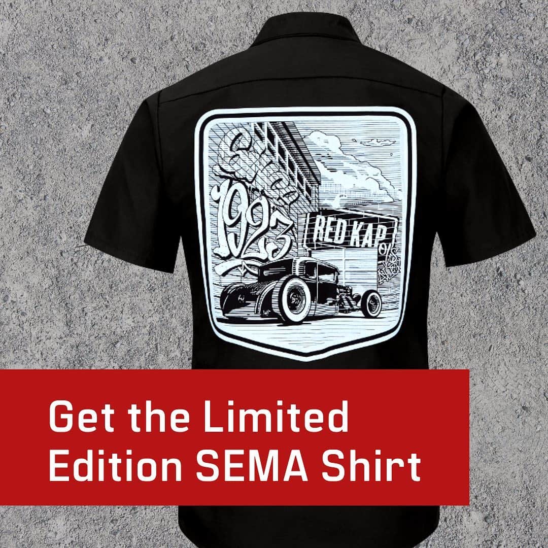 のインスタグラム：「For the first time ever, we’ve got our SEMA giveaway shirt for sale on our website! Grab one today while supplies last. Linked in bio. #sema2019」