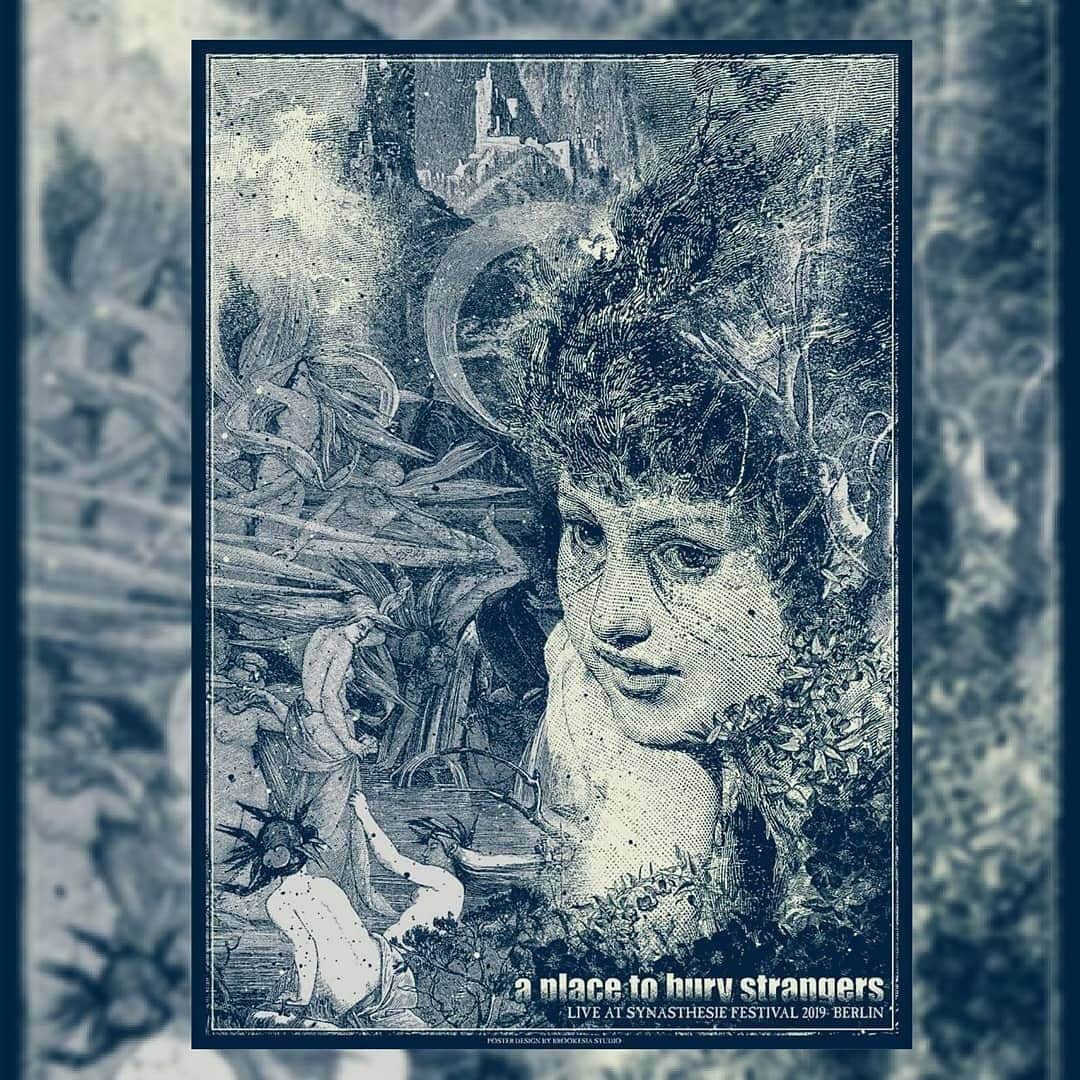 A Place to Bury Strangersのインスタグラム：「Wicked poster for this Sunday Repost • @brookesia_studio Poster for @aptbs this sunday at @synaesthesiefestival  Was a last moment confirmaticion....now is time to print!!!! ..... #brookesiastudio #gigposters #gigposter #design #illustration #aptbs #aplacetoburystrangersband #aplacetoburystrangers #synaesthesie #synaesthesiefestival」