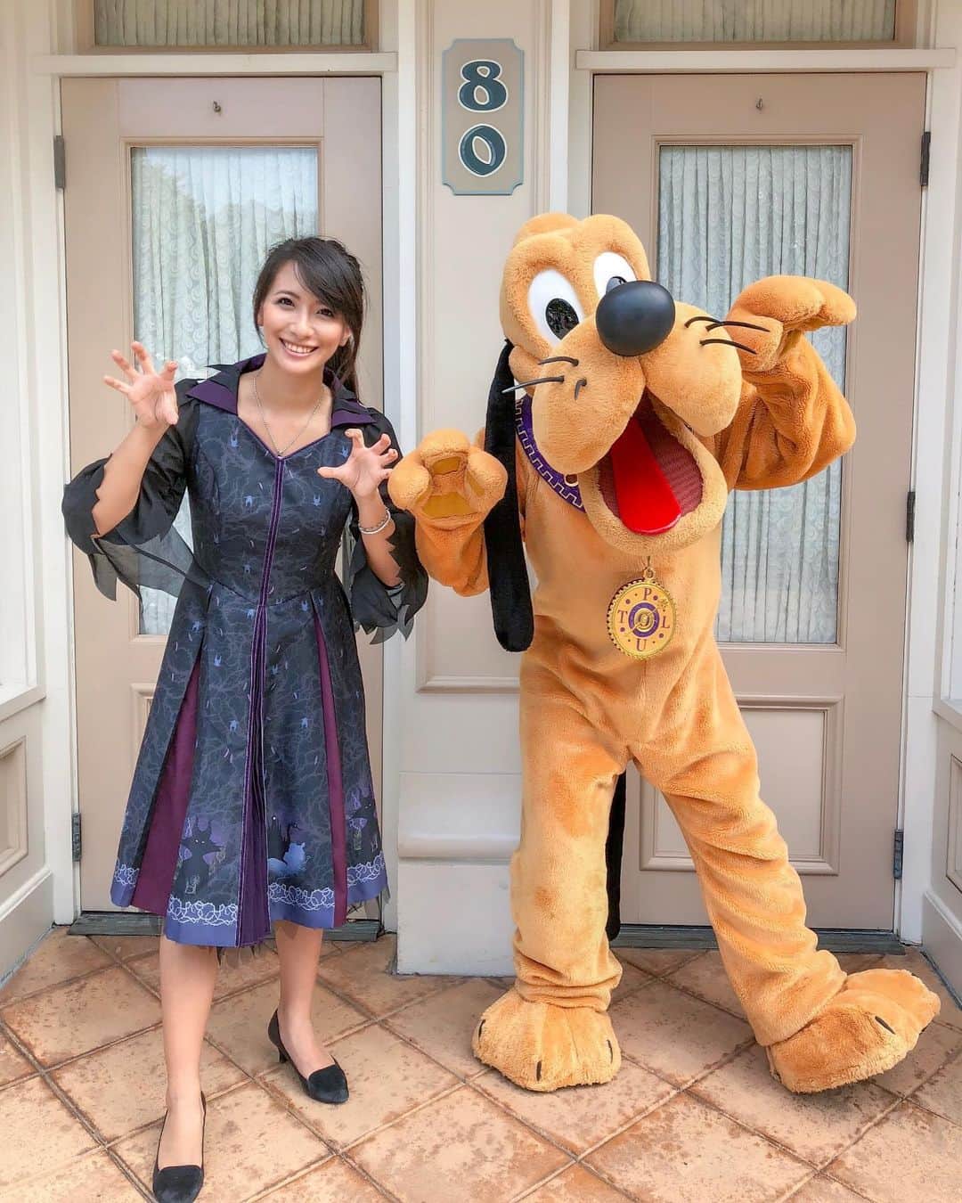 矢部あやのインスタグラム：「201810 HKDL プルートとBOO!! ・」