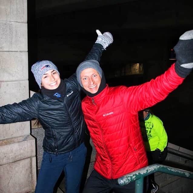 マリッサ・キャステリのインスタグラム：「5:27 friends! November Project  was a bit chilly today 🥶. . . . . . *#winteriscoming❄️ #novemberproject #rhodeisland #novemberprojectpvd #freefitness #justshowup」