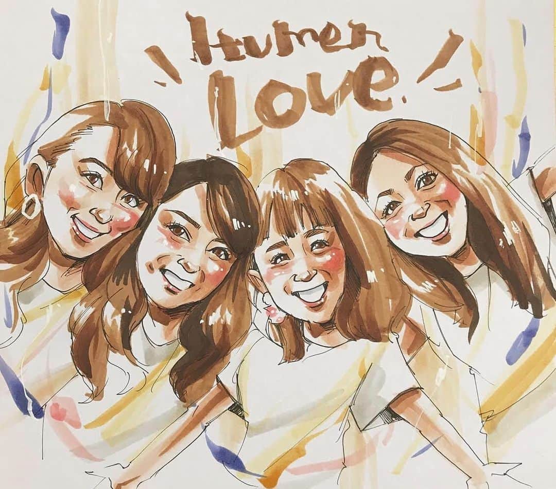 似顔絵★𝗚𝗢𝗥𝗜𝗞𝗜𝗡𝗚のインスタグラム：「. . . 同じ方からの二枚目❤️✨ . . . #gorikingの小洒落てみたシリーズ  で、 お友達4人をーー💕✨ . . お友達との似顔絵も素敵ですよね❤️❤️🌟✨ . .  私の地元の仲良しグループは、 私含めて11人w ww多 . w  久々みんなの似顔絵描こうと思っても多すぎて断念w  歳をとっても変わらず笑って過ごせる仲間っていいですよね❤️❤️ これからもみなさん、仲良くお過ごし下さい☺️✨💕 . . 素敵なご依頼ありがとうございました😊❤️❤️❤️ . . . . ❌❌現在は、予約受付終了してます❌❌ 。 . . .  2019年度ご予約のお客✨ 現在120番までの方案内中です🌟✨💕 メールの確認宜しくお願い致します🙇‍♀️🌟✨ . 一巡したら後回し組へご連絡して参ります⭐️✨ . .  次回の予約応募は、 だいたいですが来年の2月、3月くらいです😭😭😭🌟✨あくまでも予定です。 . . . オーダー再開の際には 人数制限あるため必ず予約ができるわけではございません。 そのことも踏まえた上で 次回ご検討いただけると嬉しいです(^^) . . また、結婚式の使用を考えてくださる方も多いです✨  前々からお伝えしていますが、 基本的に予約順に対応しているため、 近々の納期を希望される方は、 対応できないこともあるので、 あらかじめご了承ください💦 . . . . . ※今回予約が取れた方へ※ . .  写真がまだ用意できてない、入金が遅れそうなど、状況により、順番が前後することもございます‼️ あらかじめご了承ください。 。 . . . また、芸能人、キャラクターのオーダー、パロディ風オーダーはお断りしています。  芸能人については、ご本人様に直接プレゼントなどはOKです。 . . . . . . 💰料金表は過去投稿記事みてね❤💰 . . . . . ➡️ハッシュタグ⇨ goriking117料金表2019⬅️ . . ✨✨✨✨✨✨✨✨✨✨✨✨✨✨✨✨ @by.goriking のアカウントでは、 過去書かせて頂いたお客様方からの、 似顔絵のその後のお写真をいただき、 投稿しております^ - ^❤️❤️ 玄関に飾ってある似顔絵、 渡した瞬間のお写真、 ご本人とのお写真などなど💕  いろんな場面でのお写真お待ちしております^ - ^✨⭐️ . . .  #似顔絵#pencildrawing#drawing#pencil#illust#painting#art#artwork#portrait#絵描きさんと繋がりたい#似顔絵師#gorikingの似顔絵屋さん#仲間#友達#仲良し#friends#friend#friendsportrait#portrait#portraitphotography#美人#fashion#comicart#anime#animeart#comicartist#animejapan」