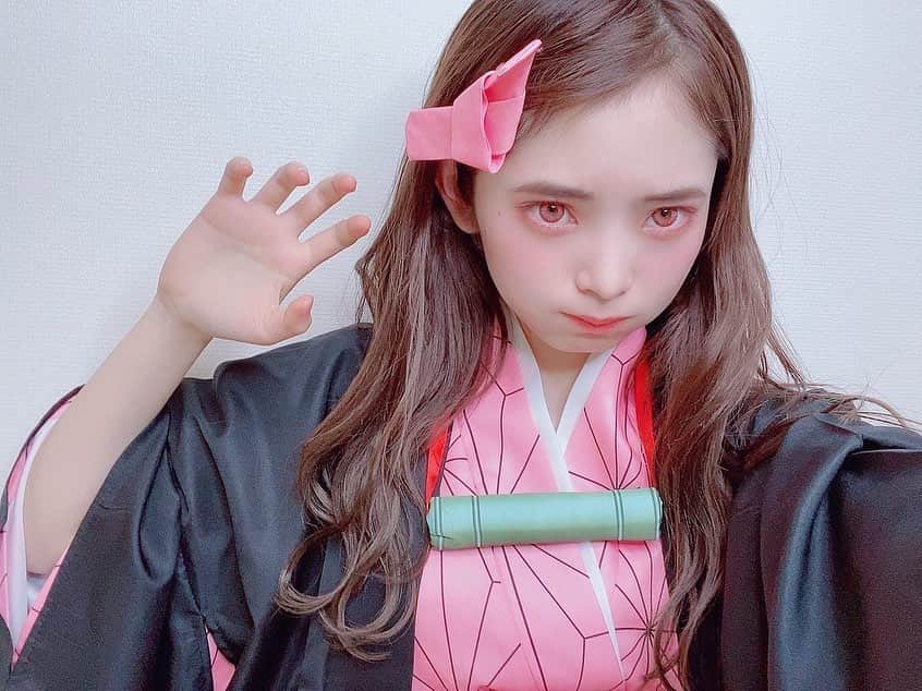 のインスタグラム：「#禰豆子 #禰豆子コスプレ #鬼滅の刃」