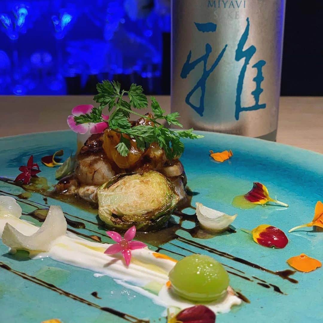 雅-MIYAVI-さんのインスタグラム写真 - (雅-MIYAVI-Instagram)「When dishes and beverages are perfectly matched, chemistry happens. My friend Keita Akaboshi is a genius at creating dishes that bring out new dimensions in SAKE you’ve never otherwise tasted. It’s magical! 💫💫🥳 これはヤバい‼️#MIYAVISAKE との究極のペアリングが完成！！！！食事とお酒が完璧にマッチすることで、また新たな味わったことのないテイストが引き出されるペアリング。神経を研ぎ澄まさなければ気づかないくらい繊細に、かつ丁寧に重ねられた味のレイヤー、奥深いです。皆さん、是非、体験してみてください！僕も早く食べに行きたいです🙏🏻🙏🏻💯 #Repost @keita_akaboshi 完璧ペアリング完成‼️ MIYAVI SAKE 事前予約にて 通常コースの内容を一部変更してご用意致します！！(プラス1500円にて)  炙り帆立・レンコン・湯葉のミルフィーユ仕立て みかんとバルサミコのソースで  赤牛と松茸のカルパッチョ 梅とドライトマト・オリーブのソースで  クレームブリュレ シナモン  #日本酒ペアリング #赤星とくまがい #麻布十番 #miyavi #miyavisake #料理と日本酒 #東京 #japanesesake🍶 #月の桂」11月14日 18時25分 - miyavi_ishihara