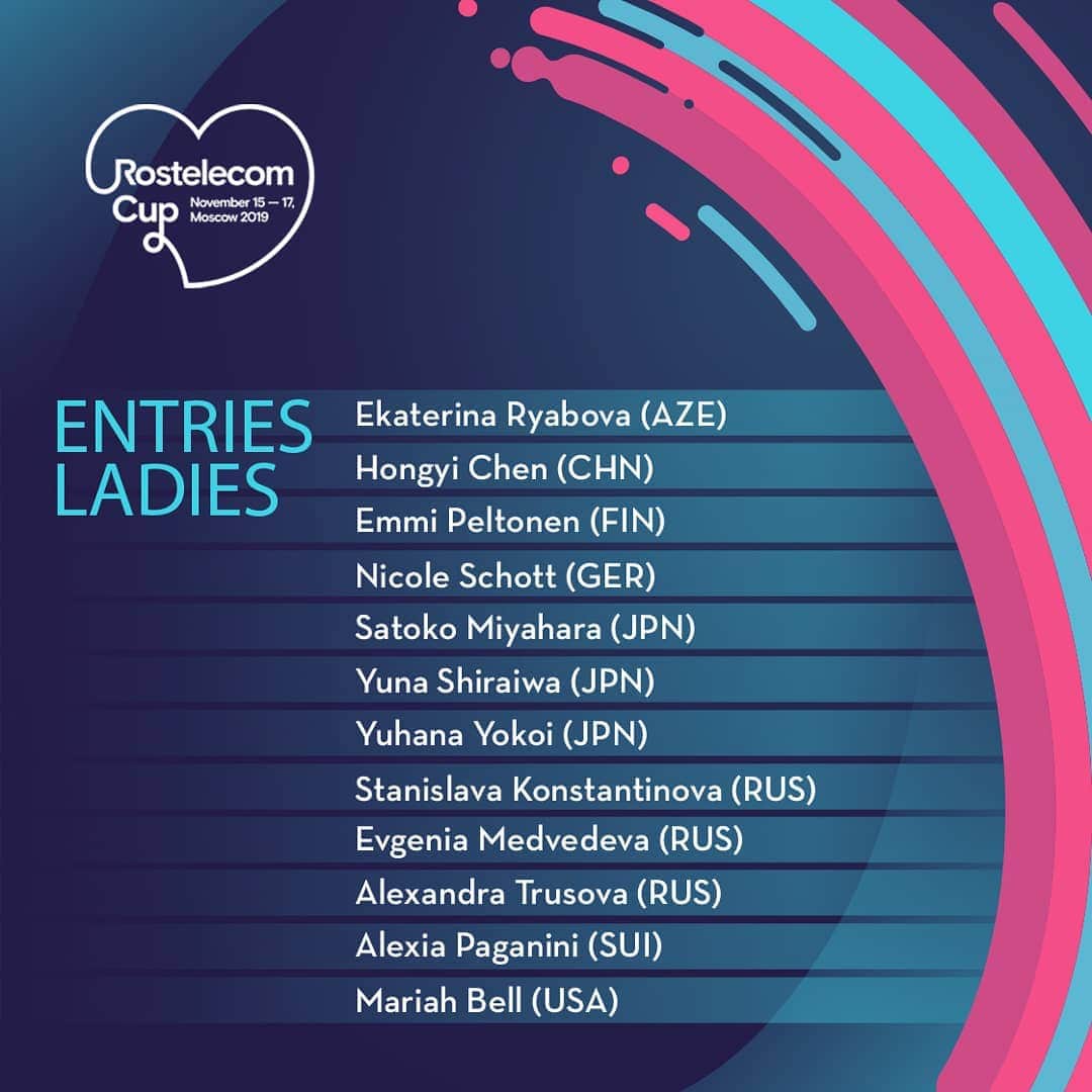 ISUグランプリシリーズさんのインスタグラム写真 - (ISUグランプリシリーズInstagram)「⛸️ These are the Ladies participants at Rostelecom Cup! Who do you already follow on social media?  #GPFigure #FigureSkating」11月15日 4時43分 - isufigureskating_x