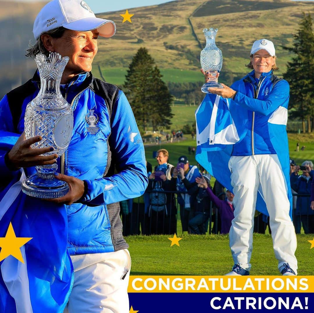 アンナ・ノルドクビストさんのインスタグラム写真 - (アンナ・ノルドクビストInstagram)「Congrats Catriona on the 2021 @solheimcupeuro captaincy! You will be a great captain once again! Go Europe! 💙 @beanymat」11月14日 22時18分 - a_nordqvist