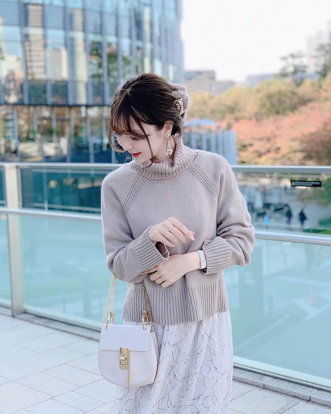 中田絵里奈さんのインスタグラム写真 - (中田絵里奈Instagram)「. ゆるっとな日☺︎🍒 . clothes @lerevevaniller . bag @chloe . . #タートルコーデ #マキシワンピ #vaniller #冬コーデ」11月14日 23時08分 - erinanakata