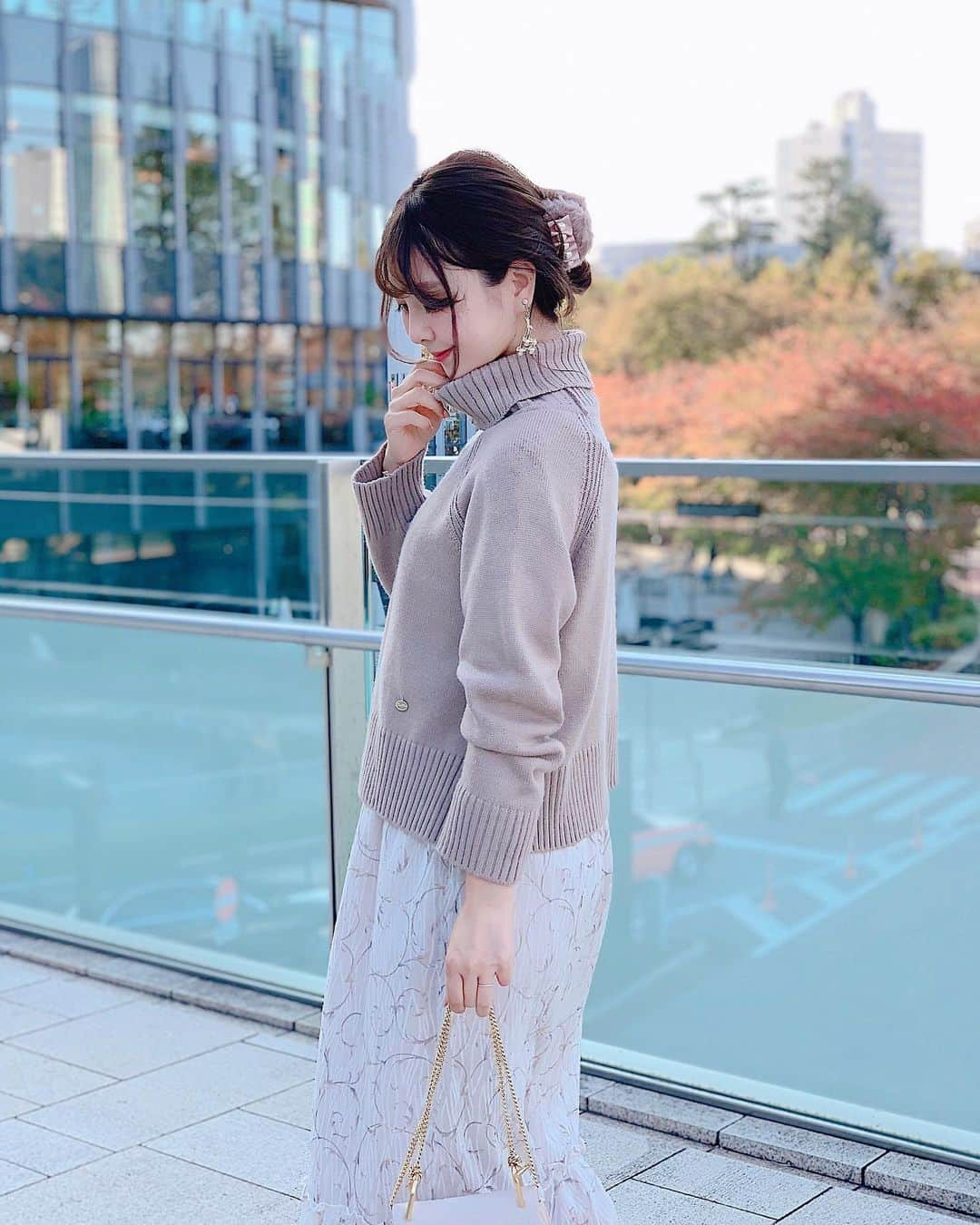 中田絵里奈さんのインスタグラム写真 - (中田絵里奈Instagram)「. ゆるっとな日☺︎🍒 . clothes @lerevevaniller . bag @chloe . . #タートルコーデ #マキシワンピ #vaniller #冬コーデ」11月14日 23時08分 - erinanakata