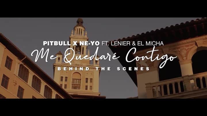 ピットブルのインスタグラム：「Be among the first to see video from behind-the-scenes at the “Me Quedaré Contigo” video shoot 🔥Connect and enter the Miami flyaway giveaway to watch it now at the link in bio!」