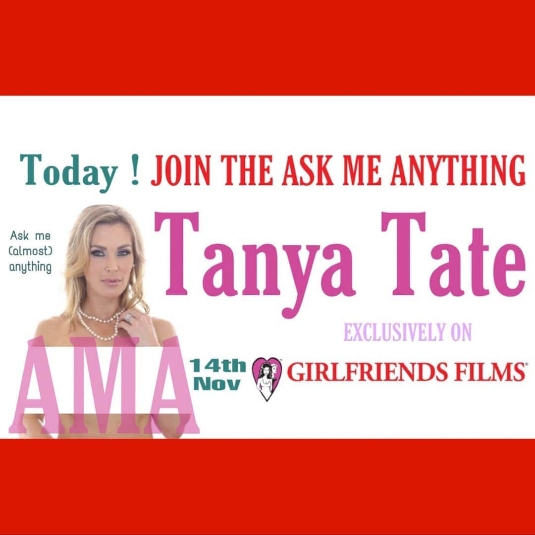 ターニャ・テイトさんのインスタグラム写真 - (ターニャ・テイトInstagram)「Today I am doing an #ama 'Ask Me Anything' on the 'Girlfriends Films' forum . . .  Go to Girlfriendsfilms dot com and post your question on the forum and I’ll answer the best ones on there ! 😆👍 . . .  #tanyatate #queentanyatate 👑 #AskMeAnything ...」11月15日 6時05分 - tanyatate