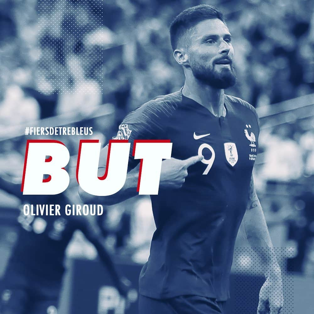 サッカー フランス代表チームさんのインスタグラム写真 - (サッカー フランス代表チームInstagram)「Et oui 🔥 Olivier #Giroud donne l’avantage aux Bleus (2-1) !!! 🇫🇷 #FRAMOL #FiersdetreBleus」11月15日 6時22分 - equipedefrance