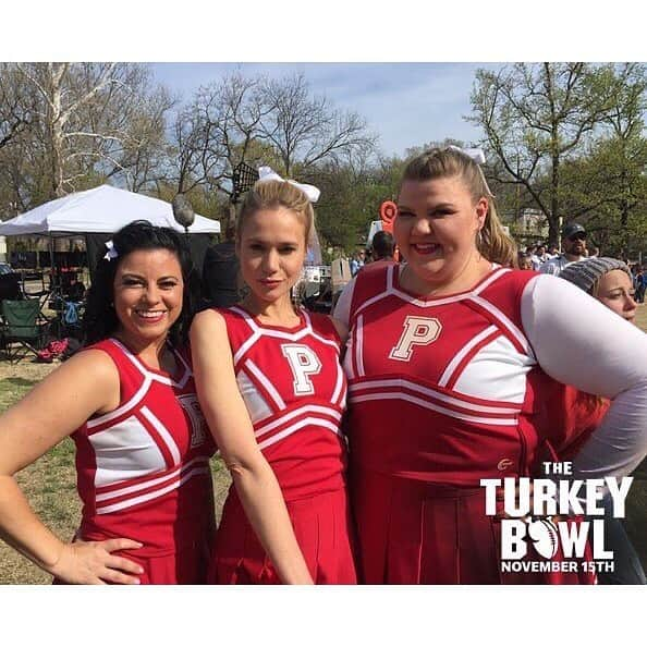 アシュリー・フィンクのインスタグラム：「Tomorrow, we meet Cammie and her squad. 🎉@turkeybowlmovie  In select theaters and digital everywhere. 🦃🏈 #TurkeyBowlMovie」