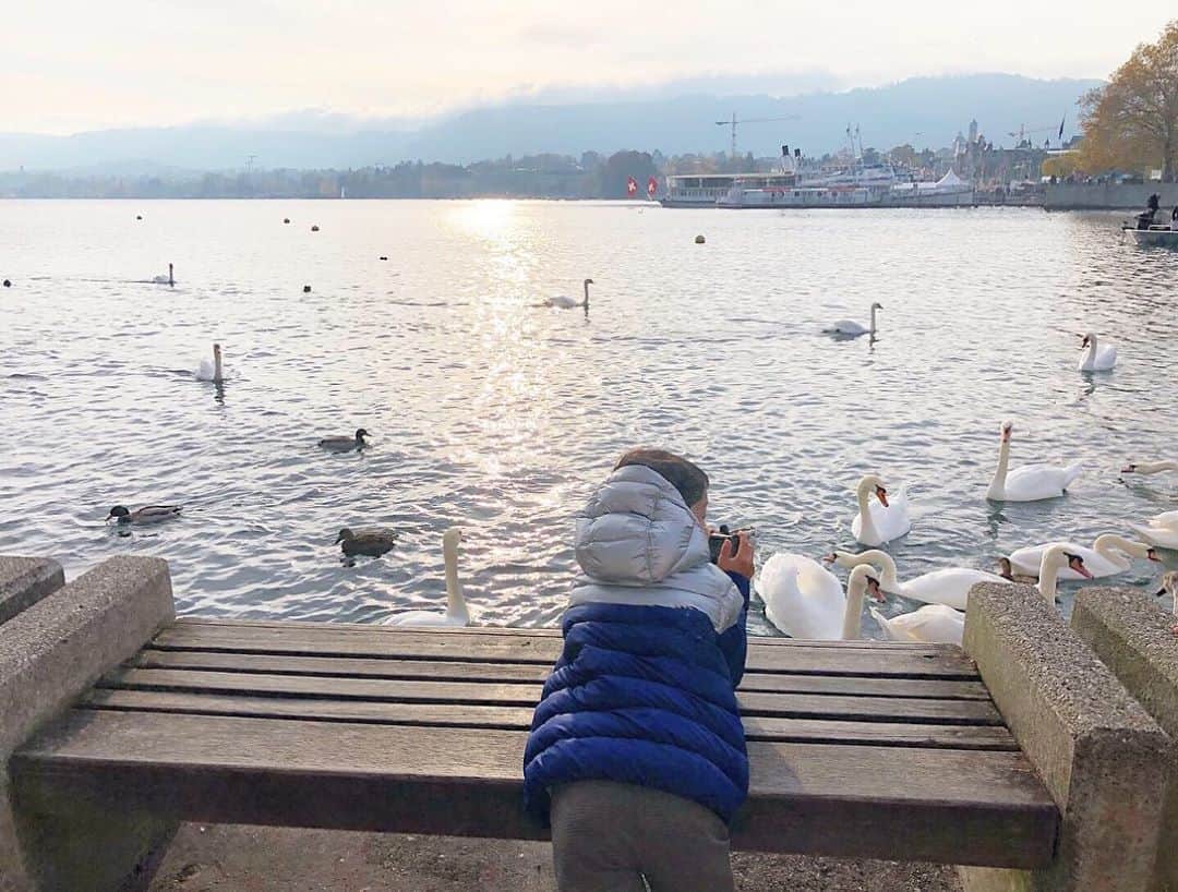権田裕美さんのインスタグラム写真 - (権田裕美Instagram)「. チューリッヒを代表する チューリッヒ湖は。 やはり近くから見るべきだった🥺 . 暖かい陽射しもさして ほっこりできる時間でした✨ . 主人が帰ってくるまでの1週間弱、 息子と一日一揉めしつつも、協力していかなくては🥺(笑) . . #スイス旅行#ユトリベルク#Uetliberg #母息子2人旅#チューリッヒ#チューリッヒ旅行#Zurich#switzerland#Swiss#🇨🇭」11月15日 6時45分 - yumigonda