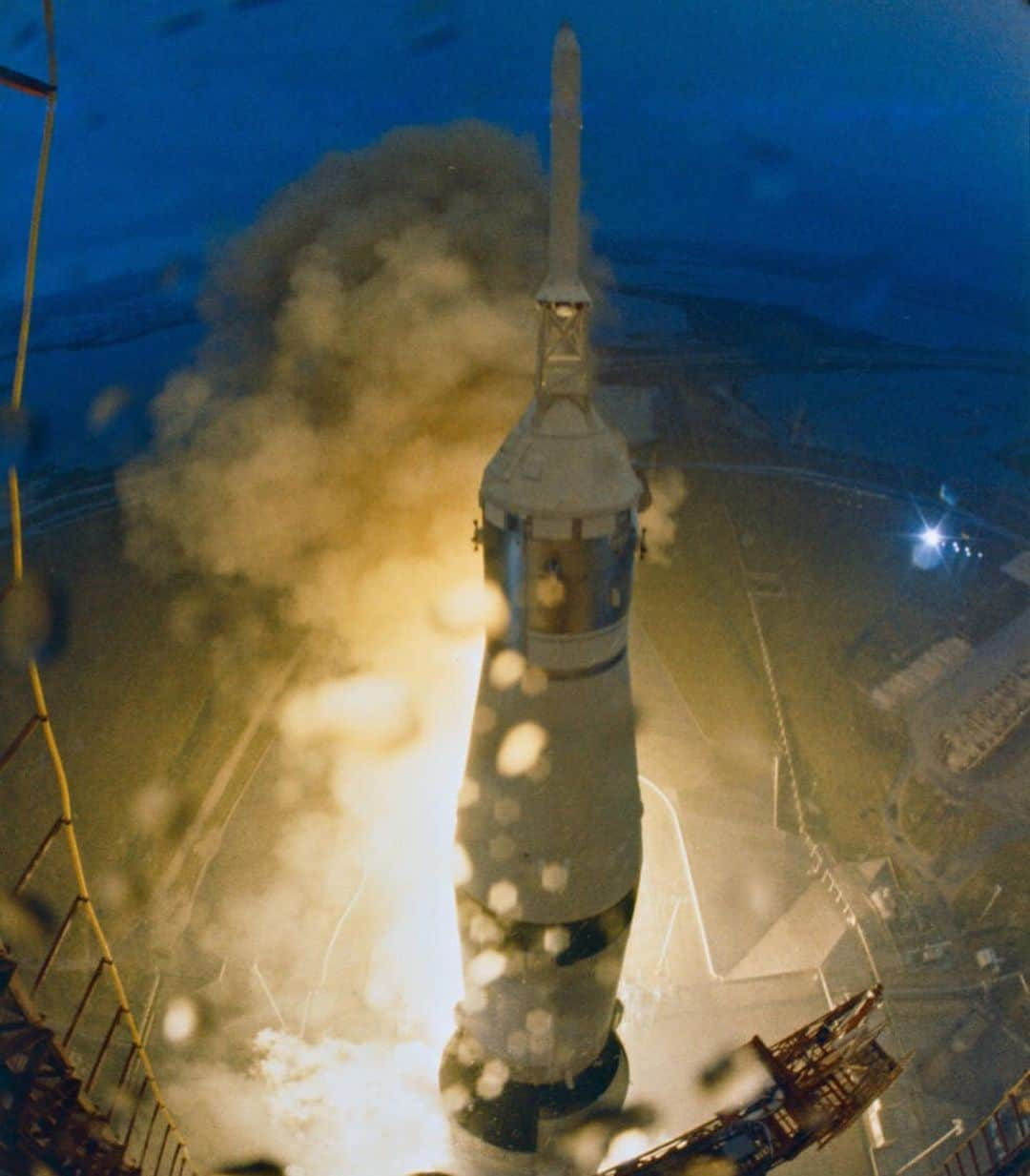 NASAさんのインスタグラム写真 - (NASAInstagram)「5, 4, 3, 2, 1, 0... Lift-off! 🚀 ⛈️ 50 years ago, Apollo 12 launched into a dark and rainy morning sky. ⁣ ⁣ With Apollo 12 at about 6,600 feet altitude, observers on the ground saw lightning striking the launch pad. The Saturn V rocket was unaffected and continued to operate normally. But in Mission Control, data on controllers’ displays turned garbled. Luckily, a quick-thinking flight controller, John Aaron, had a fix. The crew onboard the spacecraft reset an obscure system, and data returned to the screens in Mission Control. Once Apollo 12 mission commander Pete Conrad understood the cause of the excitement, he radioed to Houston, “I think we need to do a little more all-weather testing.” ⁣ ⁣ Five days later on Nov. 19, 1969, the Apollo 12 lunar module Intrepid landed on the Moon in a region called the Ocean of Storms, approximately 950 miles west of where Apollo 11 landed and only 535 feet from our robotic Surveyor III mission.⁣ ⁣ Images Credit: NASA⁣ ⁣ #apollo #apollo12 #launch #rocket #nasa #history #saturnv」11月15日 6時59分 - nasa