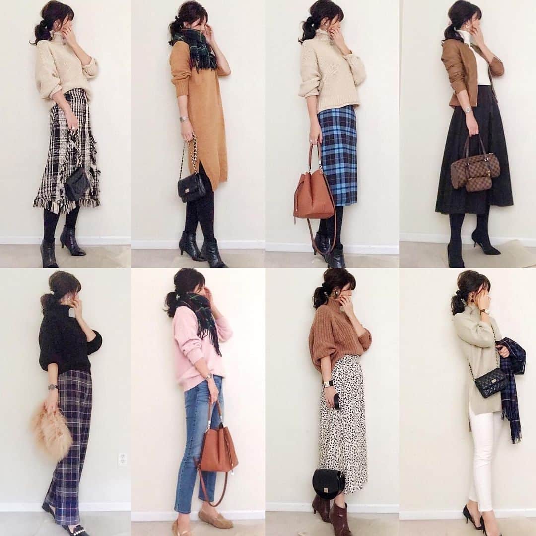 meiさんのインスタグラム写真 - (meiInstagram)「秋服まとめコーデ👖👚👗 . . . . @uniqlo  @ZARA @shes_closet . @ru.mint_shop. @sesto_shoes  @gu_global . @ailla__official . @spin_the_earth . @louisvuitton . . . #locari #beaustagrammer #プチプラコーデ  #ママコーデ #ポニーテール#ミディアムヘア #アラフォーコーデ #高身長#高身長女子 #r_fashion #楽天お買い物部 #gu #gumania#mamagirl  #秋コーデ#大人カジュアル#きれいめコーデ#モノトーンコーデ#ラクジョ#スカートコーデ#yesuniqlo#ストールコーデ#ミラノ巻き#ニットワンピース」11月15日 6時55分 - mei.5.7.des