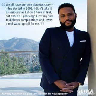 アンソニー・アンダーソンさんのインスタグラム写真 - (アンソニー・アンダーソンInstagram)「Today is #WorldDiabetesDay! I’ve been pretty open about my journey with type 2 diabetes – one that hasn’t always been easy. It took me some time, but I finally realized I had to take my disease management seriously, not only for myself but for my family. Now, I’ve teamed up with Novo Nordisk to help others Get Real About Diabetes! To learn more about the resources we provide and my own diabetes story, visit GetRealAboutDiabetes.com #justakidfromcompton #T2D #type2diabetes #diabetes #diabetesawareness #health #awareness」11月15日 6時56分 - anthonyanderson