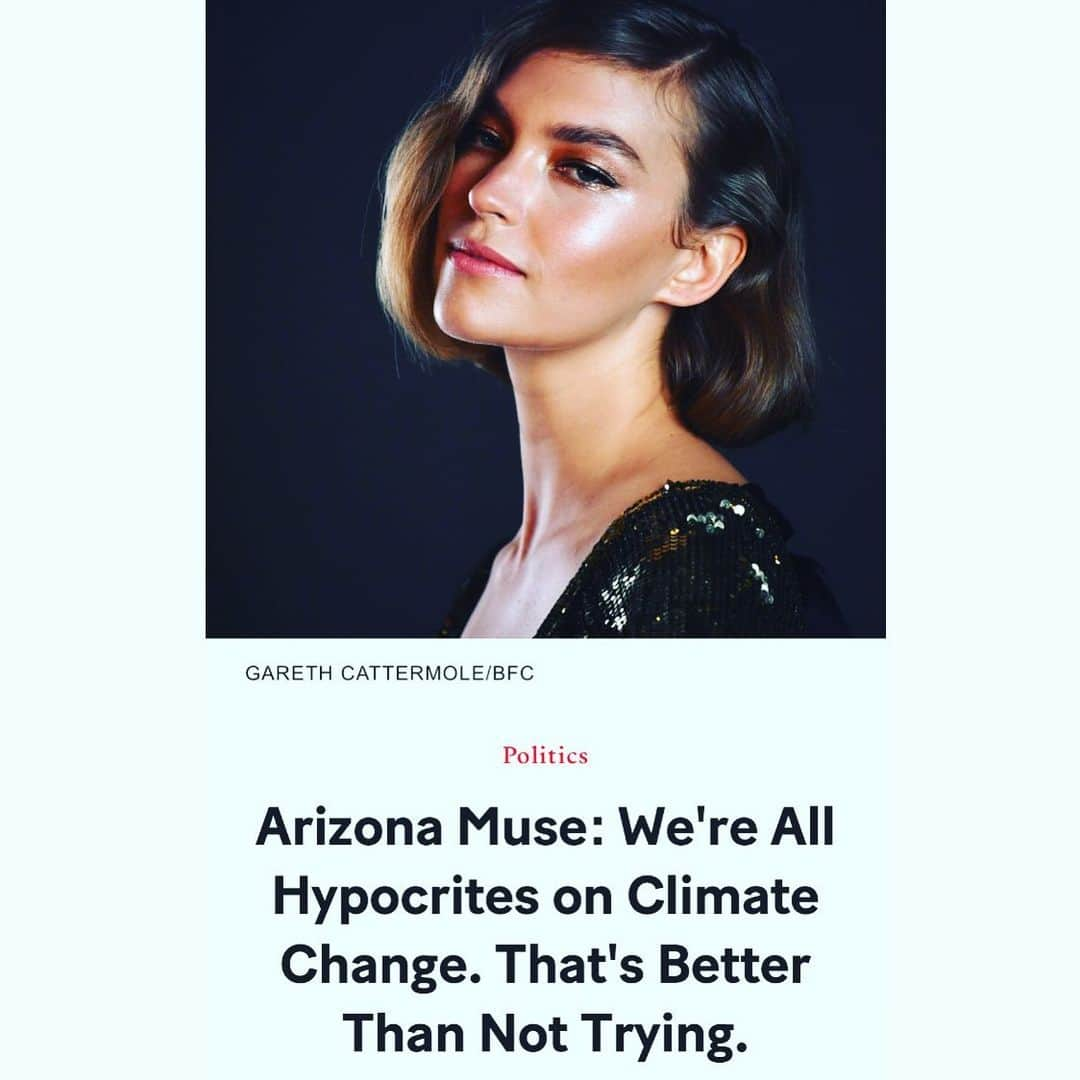 アリゾナ・ミューズさんのインスタグラム写真 - (アリゾナ・ミューズInstagram)「Climate change is a global catastrophe, which requires reform on a global scale. We should not risk alienating people by focusing on the little things. Everyone has to start somewhere. @teenvogue. Link in bio. #climatecrisis #tellthetruth」11月15日 15時09分 - arizona_muse