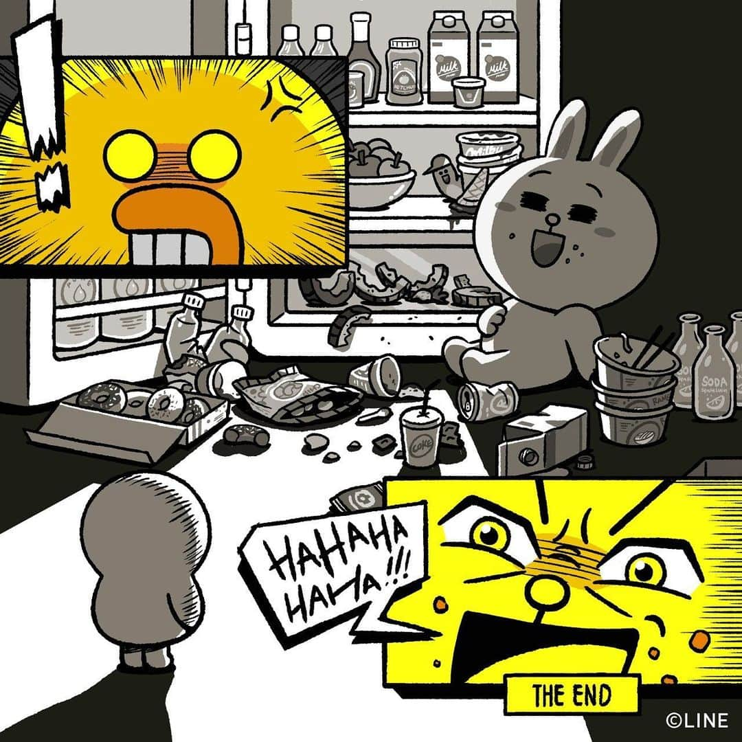 LINE FRIENDSさんのインスタグラム写真 - (LINE FRIENDSInstagram)「. Revenge... Is a dish best served refrigerated.😏 . #Perfect #Revenge #NightSnack #CONY #SALLY #EDWARD #LINEFRIENDS」11月15日 15時01分 - linefriends