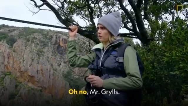 カーラ・デルヴィーニュのインスタグラム：「When @BearGrylls thinks it's hard, you know you're in trouble. I’m sooooo excited for you all to watch my episode of #RunningWild With Bear Grylls this Tuesday at 10/9c on National Geographic!」