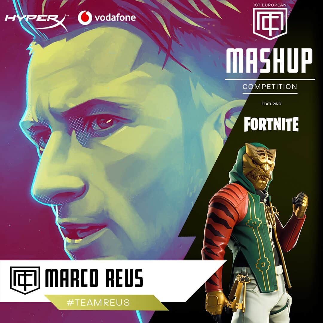 マルコ・ロイスのインスタグラム：「Am 04.12.2019 findet die erste @mashup.competition statt und ich werde mit meinem Team gegen viele andere Fußballer und Gamer @fortnite zocken. 🎮⚽️ Wenn ihr in meinem Team spielen wollt, dann geht jetzt auf @viprize und sichert euch einen Platz im #TeamReus.  Alle Einnahmen sind #fuerdengutenzweck und gehen zugusten gemeinnütziger Einrichtungen wie @soskinderdorfde.  Macht mit und lasst uns gemeinsam Gutes tun! 🙌🤝」