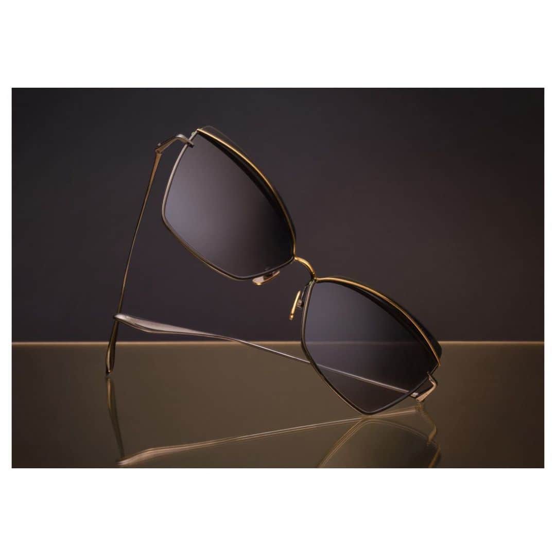 ディタのインスタグラム：「An iconic all-titanium womens style, the #DITA Starspann evolves the traditional cat-eye with a modern boundary-pushing construction including a floating one-piece bridge and brow detail with lenses held by nylor. #DITAsunglasses」