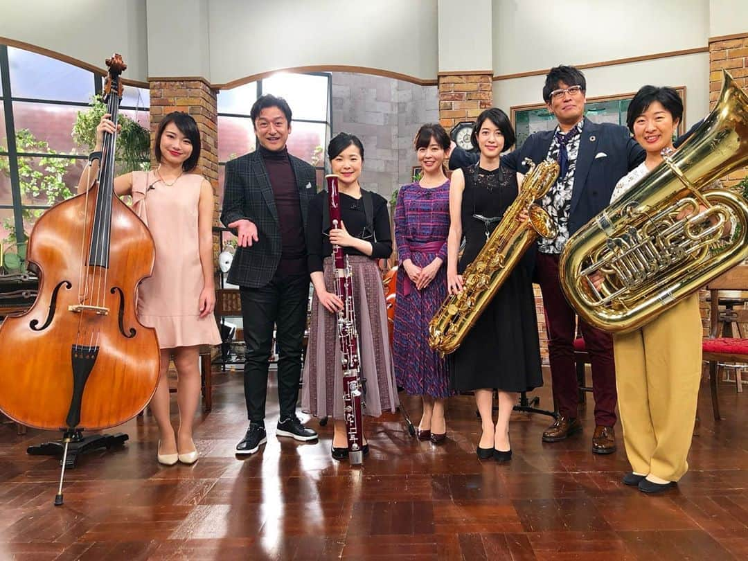 石丸幹二さんのインスタグラム写真 - (石丸幹二Instagram)「#題名のない音楽会  低音楽器女子の休日 コントラバス　ファゴット　バリトンサックス　チューバ　を易々と操る淑女達　何に惹かれて奏者になったのか！悩みはある？　明日日曜日再放送あります。BS朝日　朝8時より‬ #福士マリ子 #Yu-Ka #高尾あゆ #福本恵子 #古坂大魔王　#松尾由美子アナ　#石丸幹二」11月16日 9時28分 - team_kanji_ishimaru