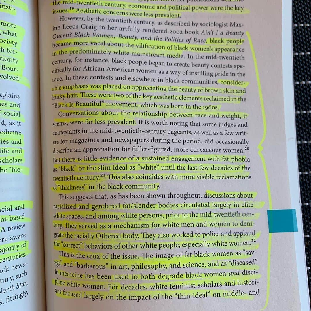 マット・マクゴリーさんのインスタグラム写真 - (マット・マクゴリーInstagram)「“Fearing the Black Body: The Racial Origins of Fat Phobia” by Sabrina Strings  # So grateful for this book. It is a truly remarkable piece of work that offers great insight into the history of fatphobia and its origins in the fear and hatred of the Black body.  It offers a really important account of how so many of the stereotypes that are still ever-present today came to be.  An important historical analysis for anyone interested in these subjects. #SabrinaStrings #FearingTheBlackBody  # For many years I’d heard the idea that thinness was not originally valued in the U.S. and Europe. And that larger bodies, in women, were considered closer to the “ideal”  beauty standard. This book clearly charts how that came to be. # Another idea that became very stark to me in reading this book, is how the language and ideas around  morality and religion are still so linked to stereotypes today. Beliefs about fat people being “lazy,” “greedy,” “immoral” and “lacking self control” are still incredibly common. Especially when it comes to Black people.  Even foods and food packaging having references referring to them to as “sinful”, “guilty pleasures,” “innocent” and invoking religious imagery became especially ridiculous when seeing the origins of it clearly spelled out.  When we are dieting  or losing weight, people promote moral assumptions, saying “Ugh, you’re so good and I’m so bad!” Many of us rarely stop to think about how these ideas came to be (let alone how they still currently marginalize people). From a historical perspective, this offers clear insight. # My Booklist: bit.ly/mcgreads (link in bio) #mcgreads」11月16日 4時29分 - mattmcgorry