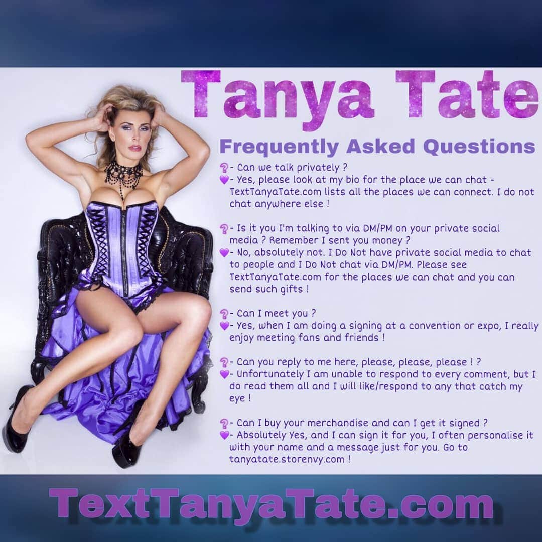 ターニャ・テイトさんのインスタグラム写真 - (ターニャ・テイトInstagram)「Here are some frequently asked questions . . .  You can chat with me - TextTanyaTate.com . . .  and visit my store -  tanyatate.storenvy.com . . .  #tanyatate #queentanyatate 👑  #FAQ #MyStore」11月16日 4時51分 - tanyatate