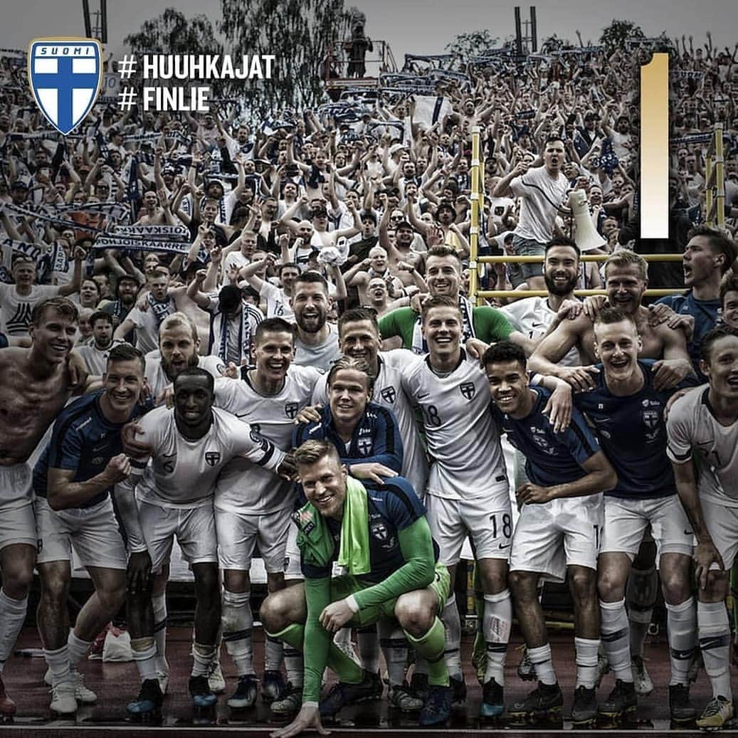ヨス・ホーイフェルトのインスタグラム：「Onnea to my home country for 2 full years! Finland you guys deserve it and be proud how you guys made history! Euro 2020 amazing!」