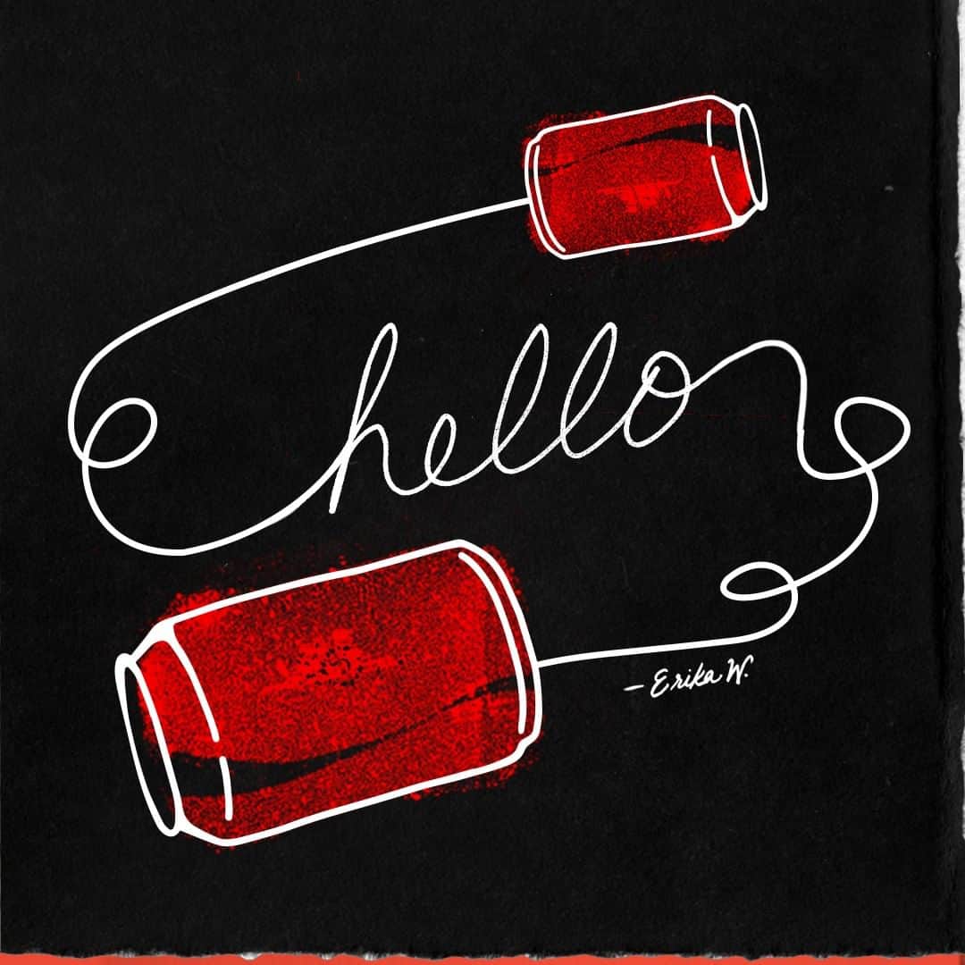 Coca-Colaのインスタグラム：「For Erika W., #KindnessStartsWith two simple acts — a hello and a smile. 😄」