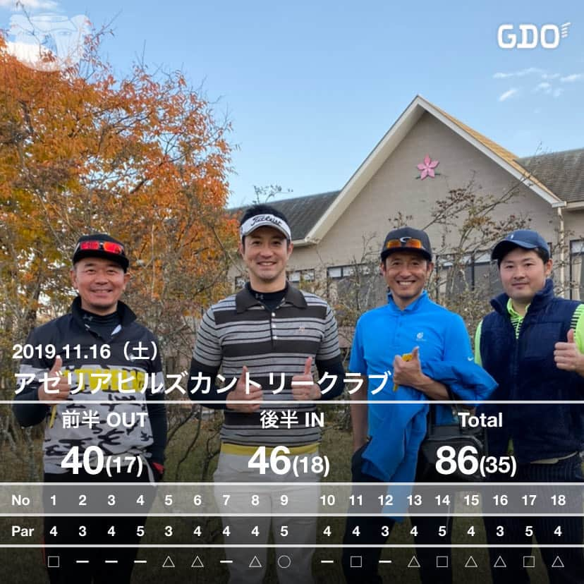 宮下純一さんのインスタグラム写真 - (宮下純一Instagram)「久しぶりのベスト更新🏌️‍♂️何か掴んだ感あります😚#golf #ベスト更新」11月16日 17時10分 - junichi1017