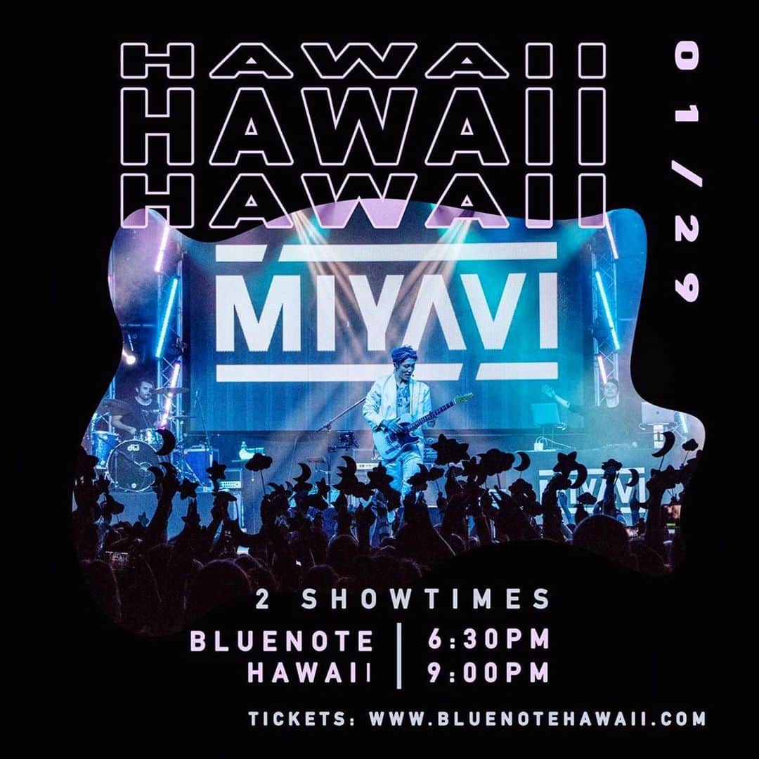 雅-MIYAVI-さんのインスタグラム写真 - (雅-MIYAVI-Instagram)「2020 Hawaii ☺️🌸#Repost @miyavi_staff Where’s our Hawaii Ohana at?! Special 2-show performance @bluenotehawaii 🌸🏄🏻‍♂️☀️1月はMIYAVIとハワイへ！！#NoSleepTillTokyo」11月16日 14時37分 - miyavi_ishihara