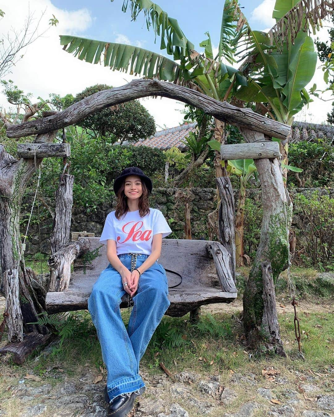 大森美知さんのインスタグラム写真 - (大森美知Instagram)「今日の私服 タグ付け🏷♡ 家族と沖縄旅行にきました🌴🌺 #okinawa #summer #みちしふく」11月16日 14時39分 - michi_oomori_official