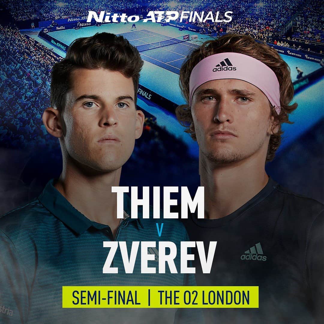 ATP World Tourさんのインスタグラム写真 - (ATP World TourInstagram)「Winner to play Tsitsipas in the final. Who will it be? 👀 #NittoATPFinals」11月17日 2時57分 - atptour