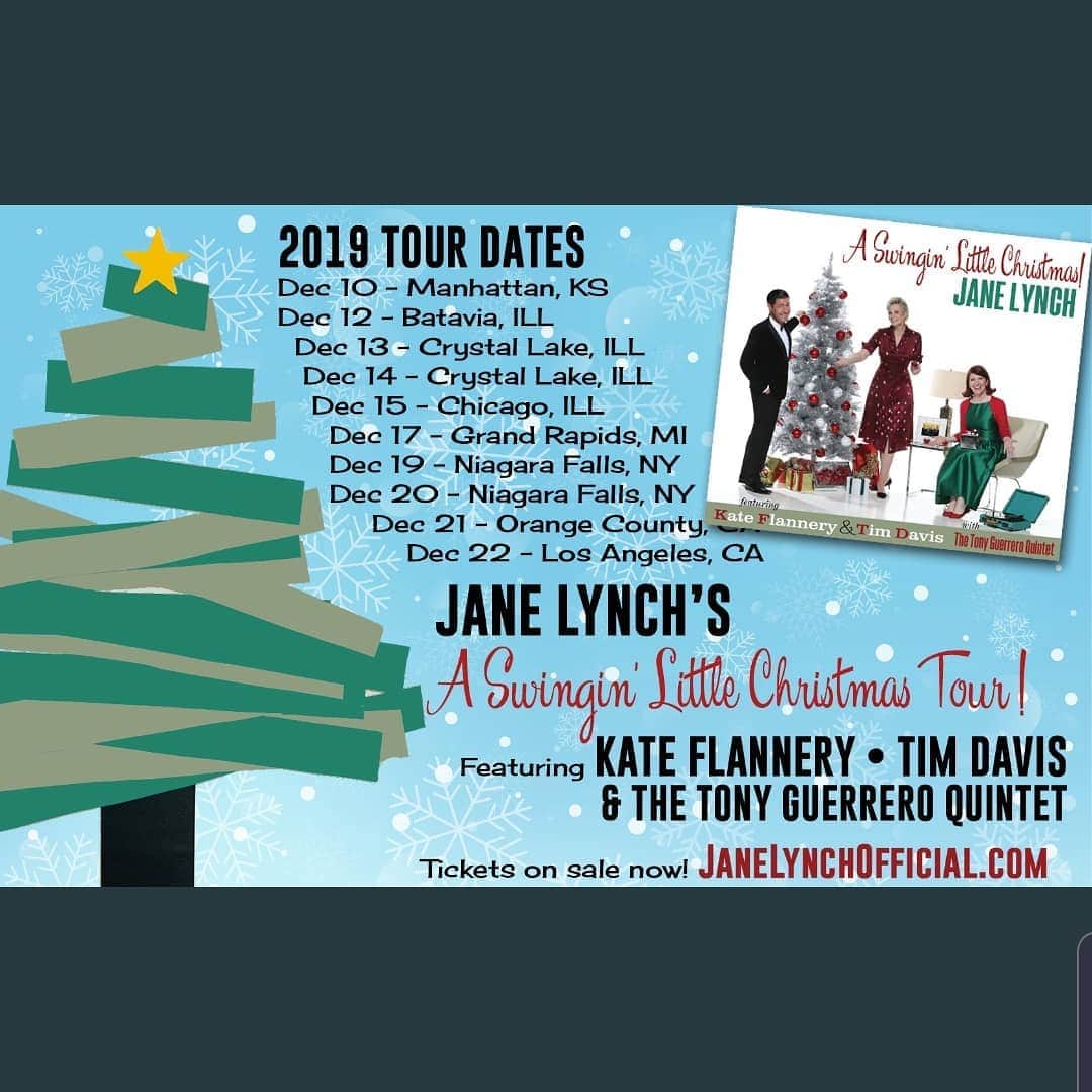 ジェーン・リンチさんのインスタグラム写真 - (ジェーン・リンチInstagram)「Its beginning to look a lot like Chrustmas! No, it's not. But we're getting ready to embark upon our holiday Swingin' Little Christmas tour! Look at all those dates all over the country! Get your tix now! JANELYNCHOFFICIAL.COM to purchase.」11月17日 2時52分 - janelynchofficial
